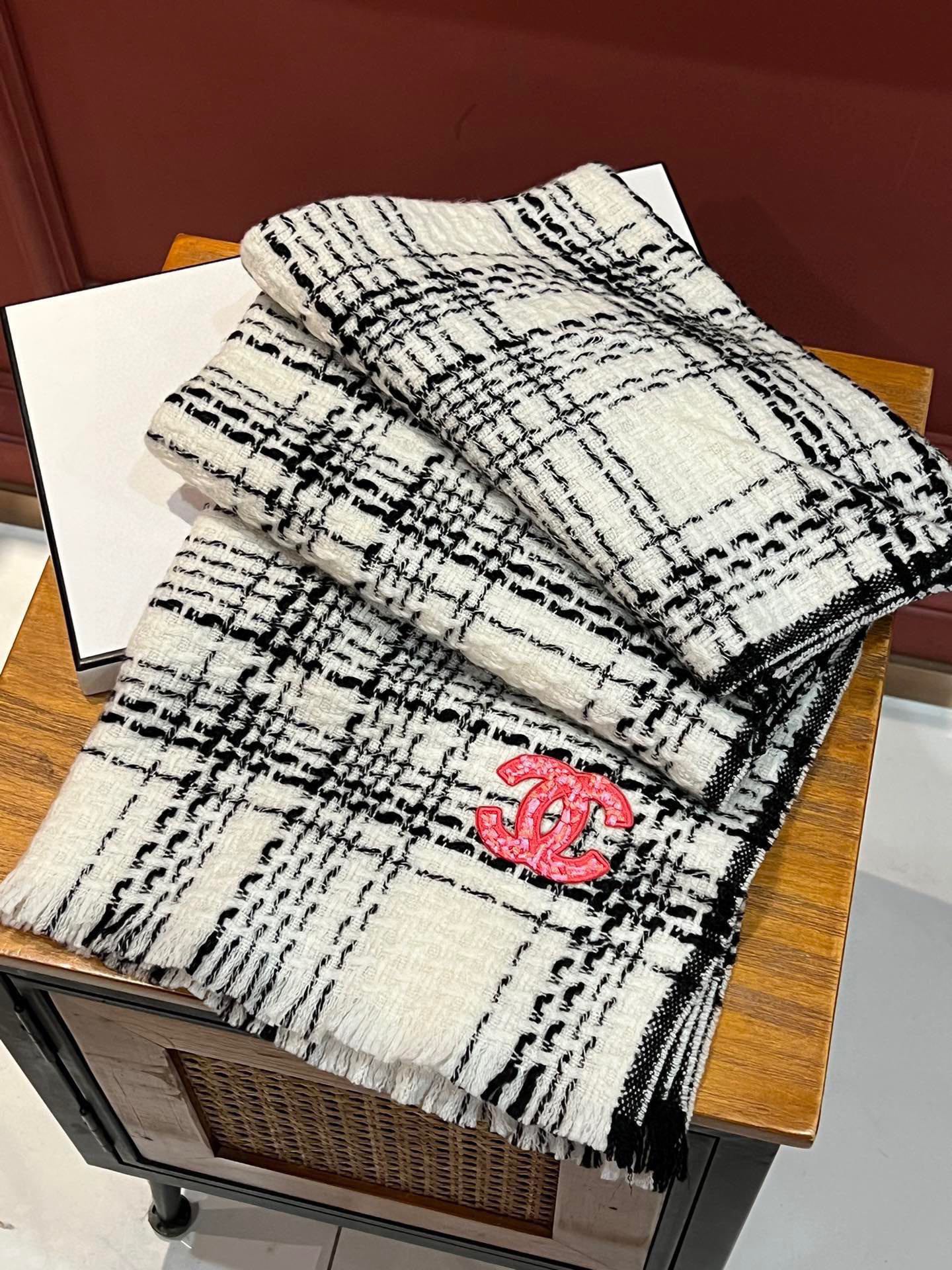 SCARF 200 CM IN WHITE CASHMERE 402146 mysite