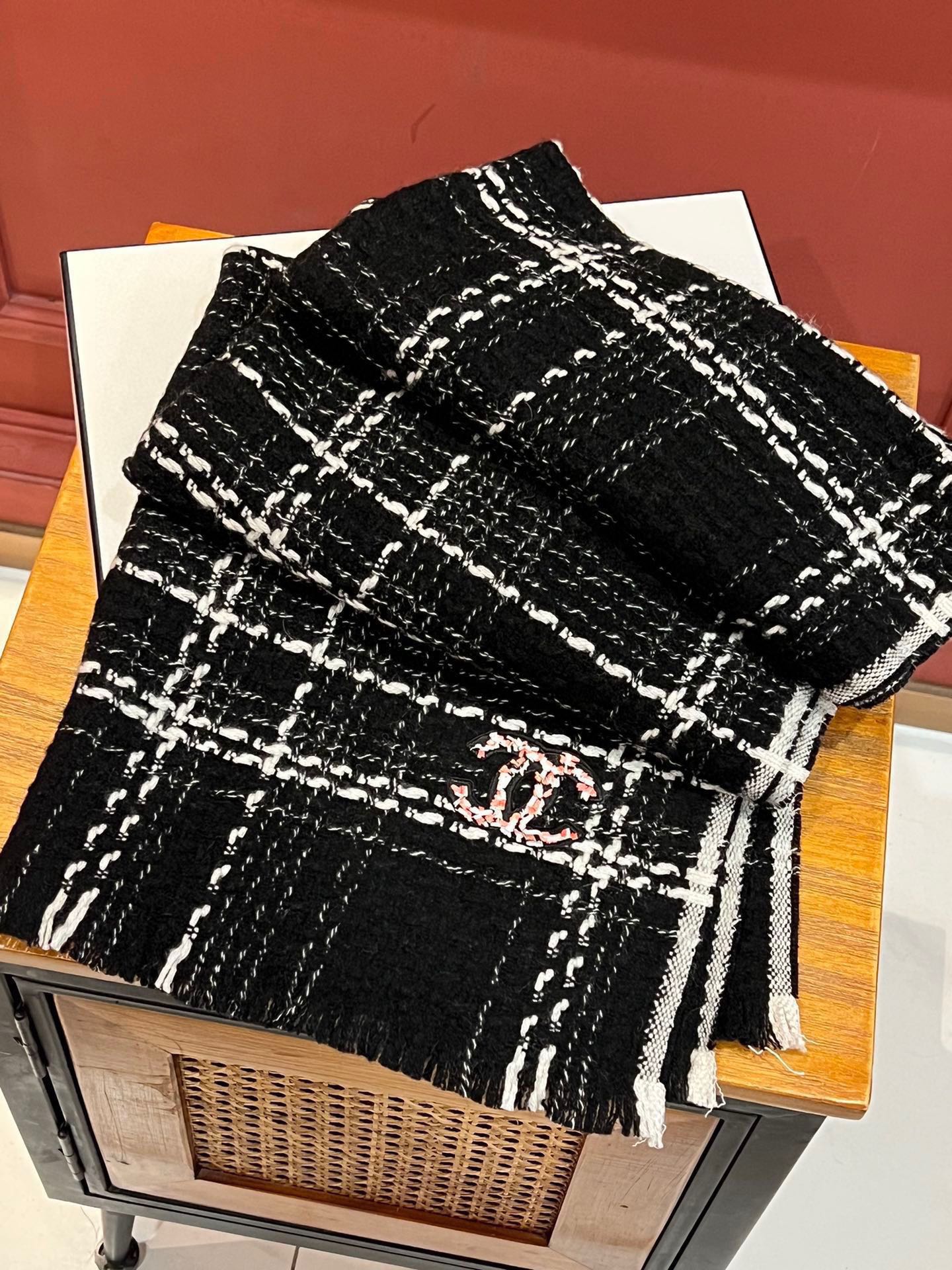 SCARF 200 CM IN BLACK CASHMERE 402147 mysite