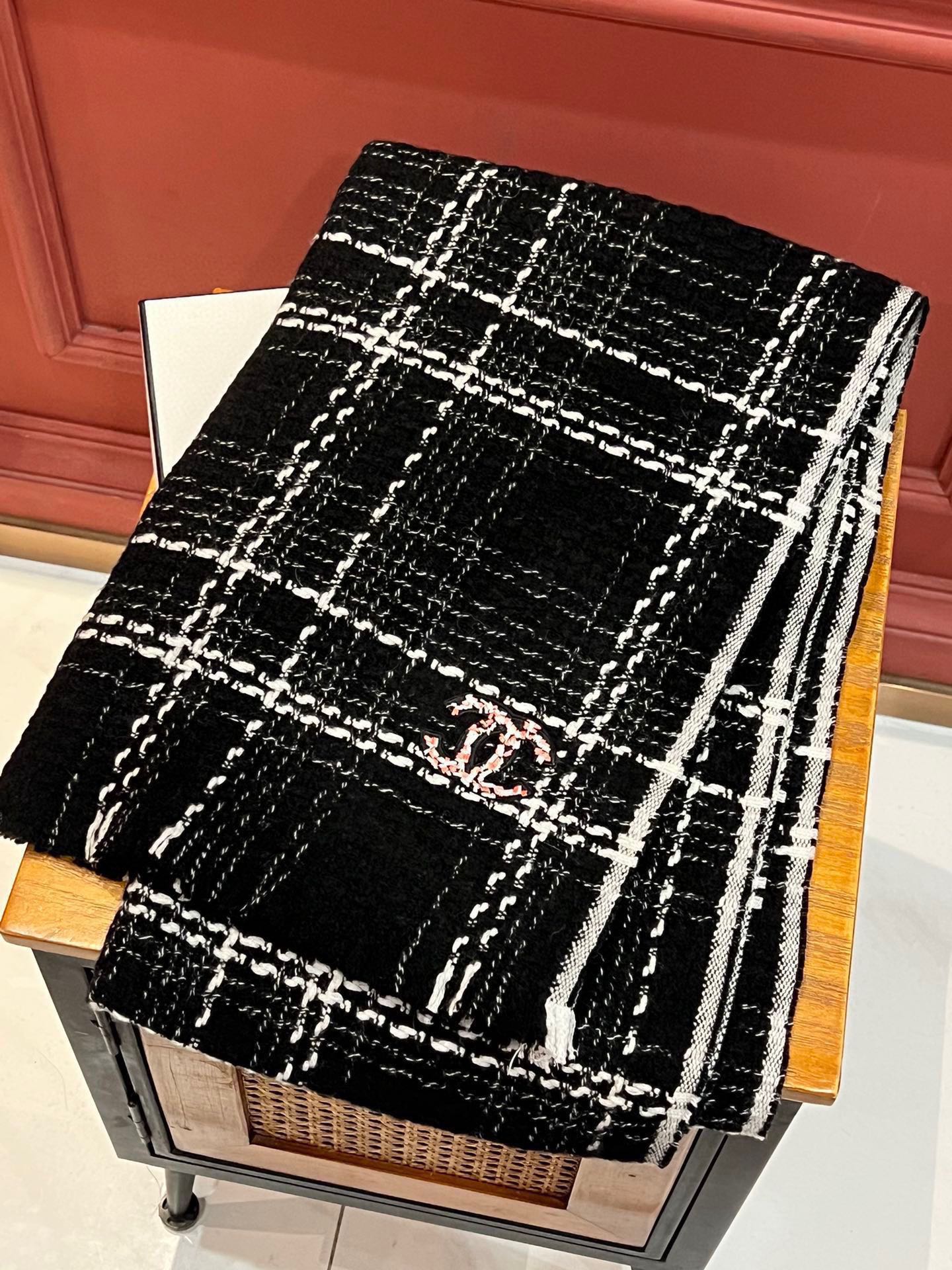 SCARF 200 CM IN BLACK CASHMERE 402147 mysite