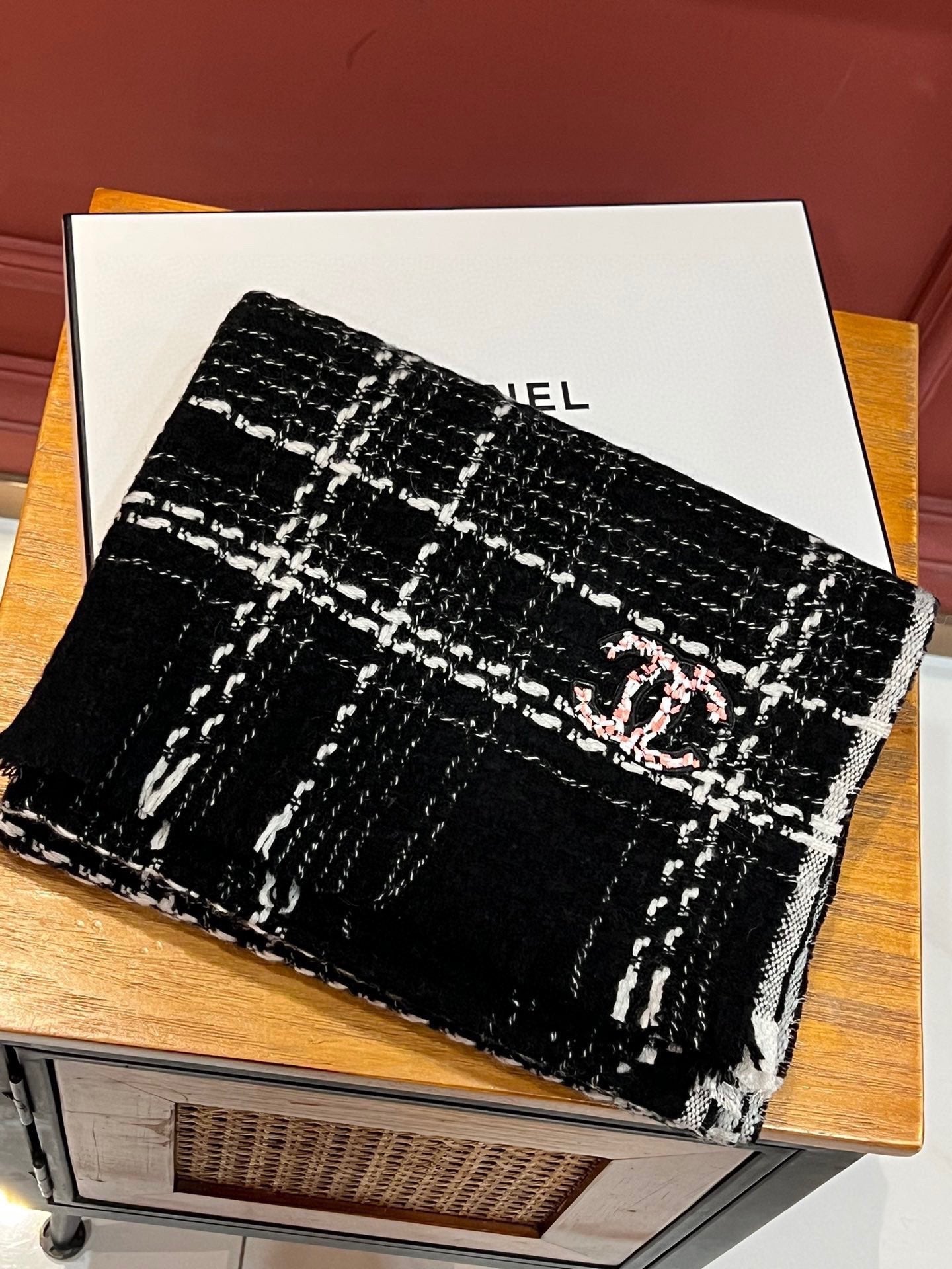 SCARF 200 CM IN BLACK CASHMERE 402147 mysite