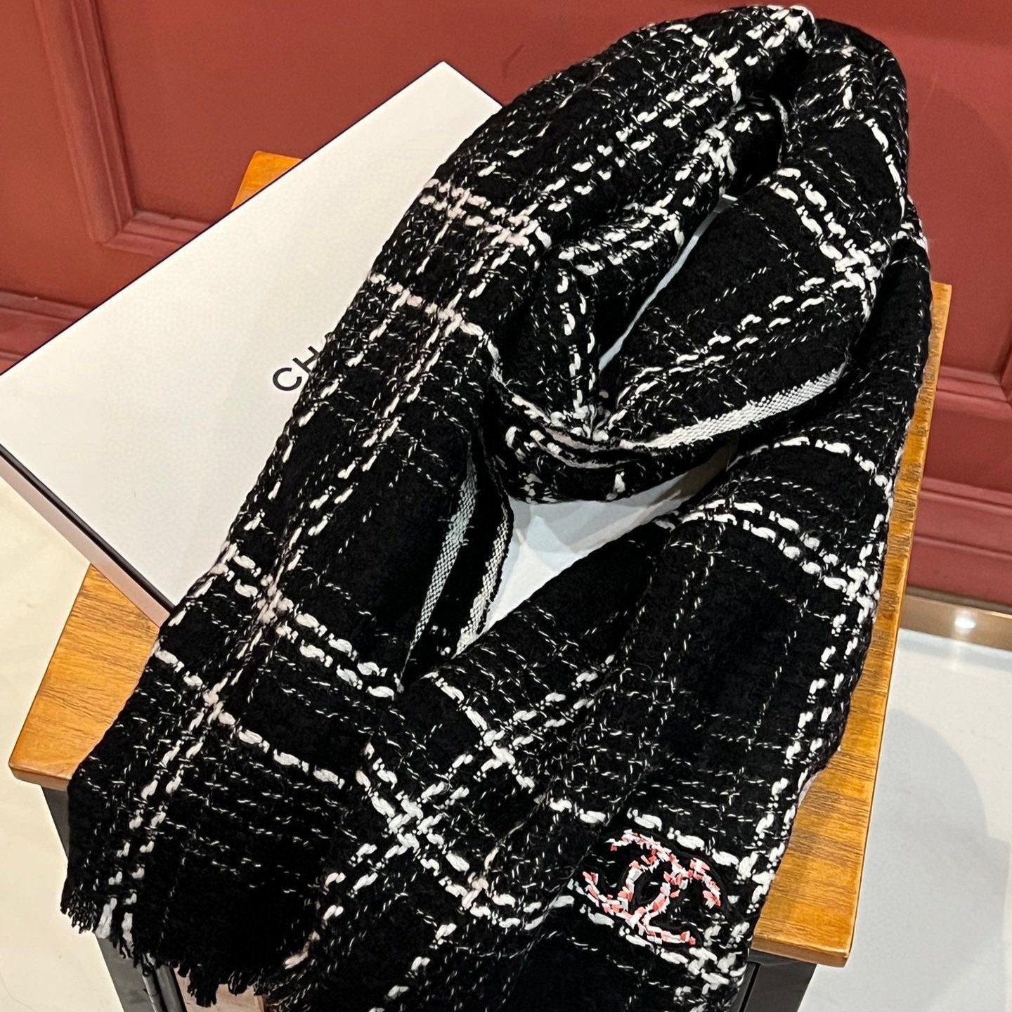 SCARF 200 CM IN BLACK CASHMERE 402147 mysite