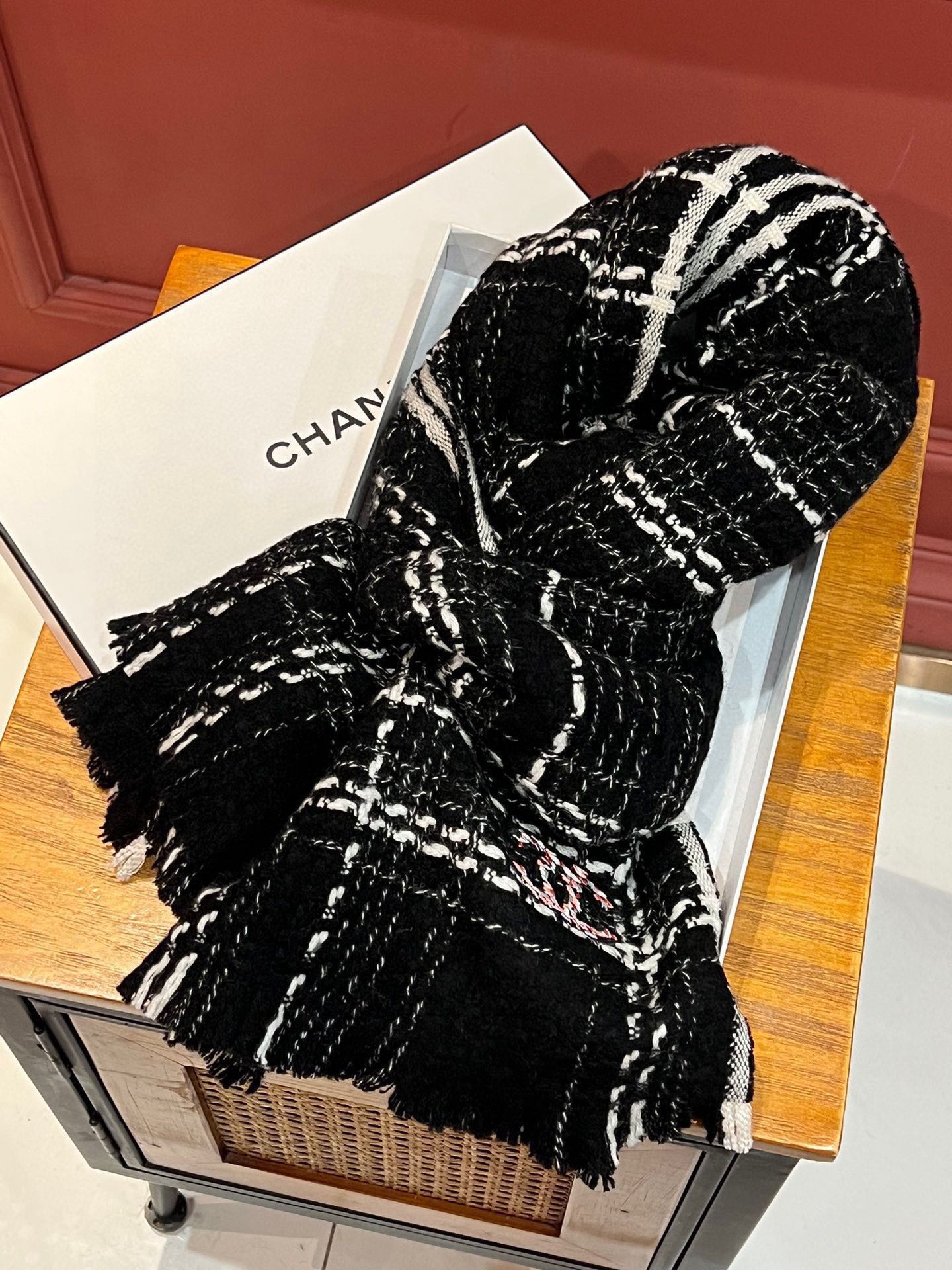 SCARF 200 CM IN BLACK CASHMERE 402147 mysite