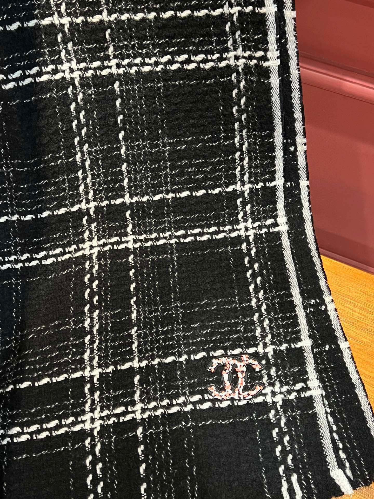 SCARF 200 CM IN BLACK CASHMERE 402147 mysite