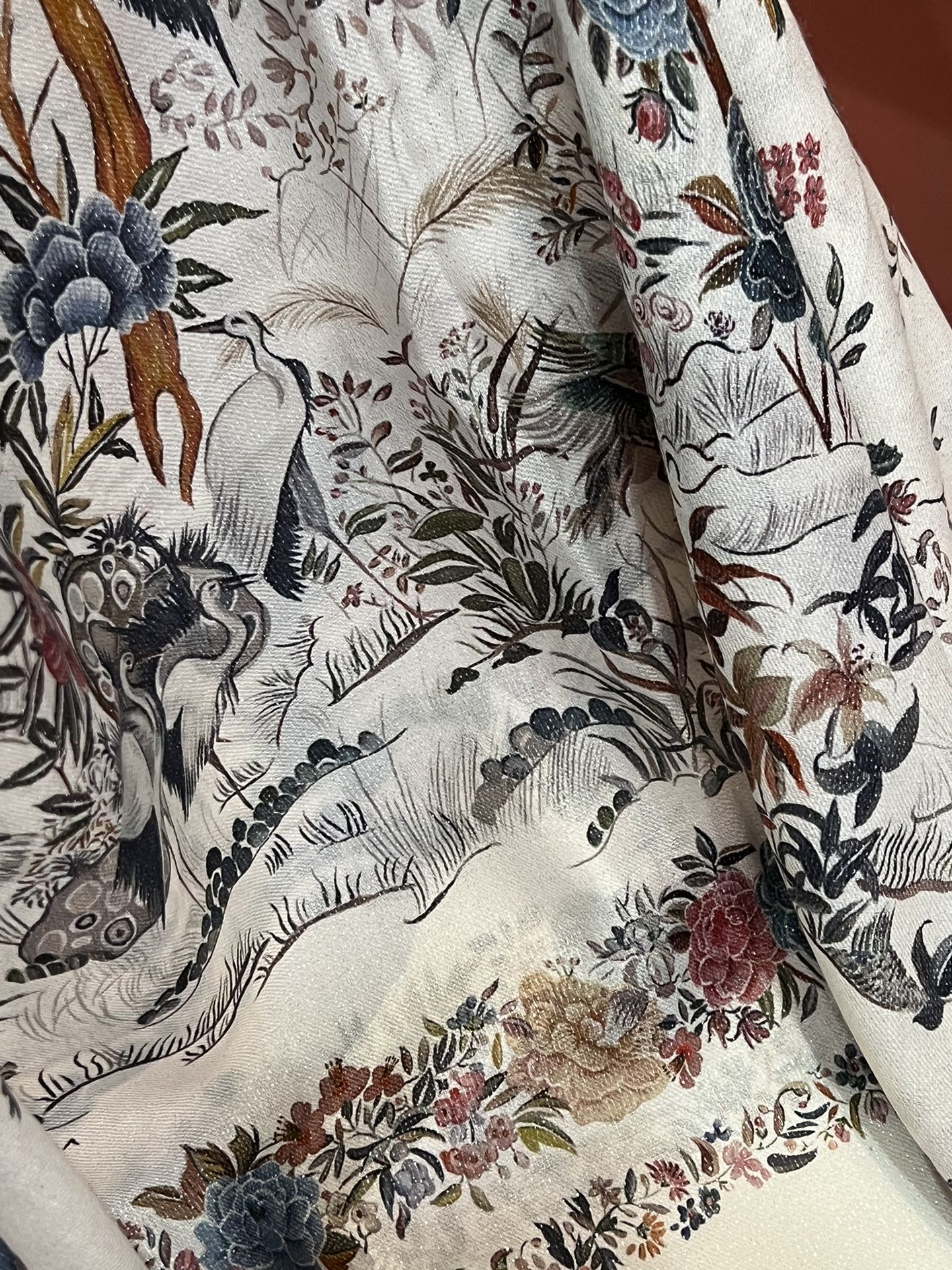 SCARF 200 CM IN WHITE MIX COLORFUL CASHMERE 413823 mysite