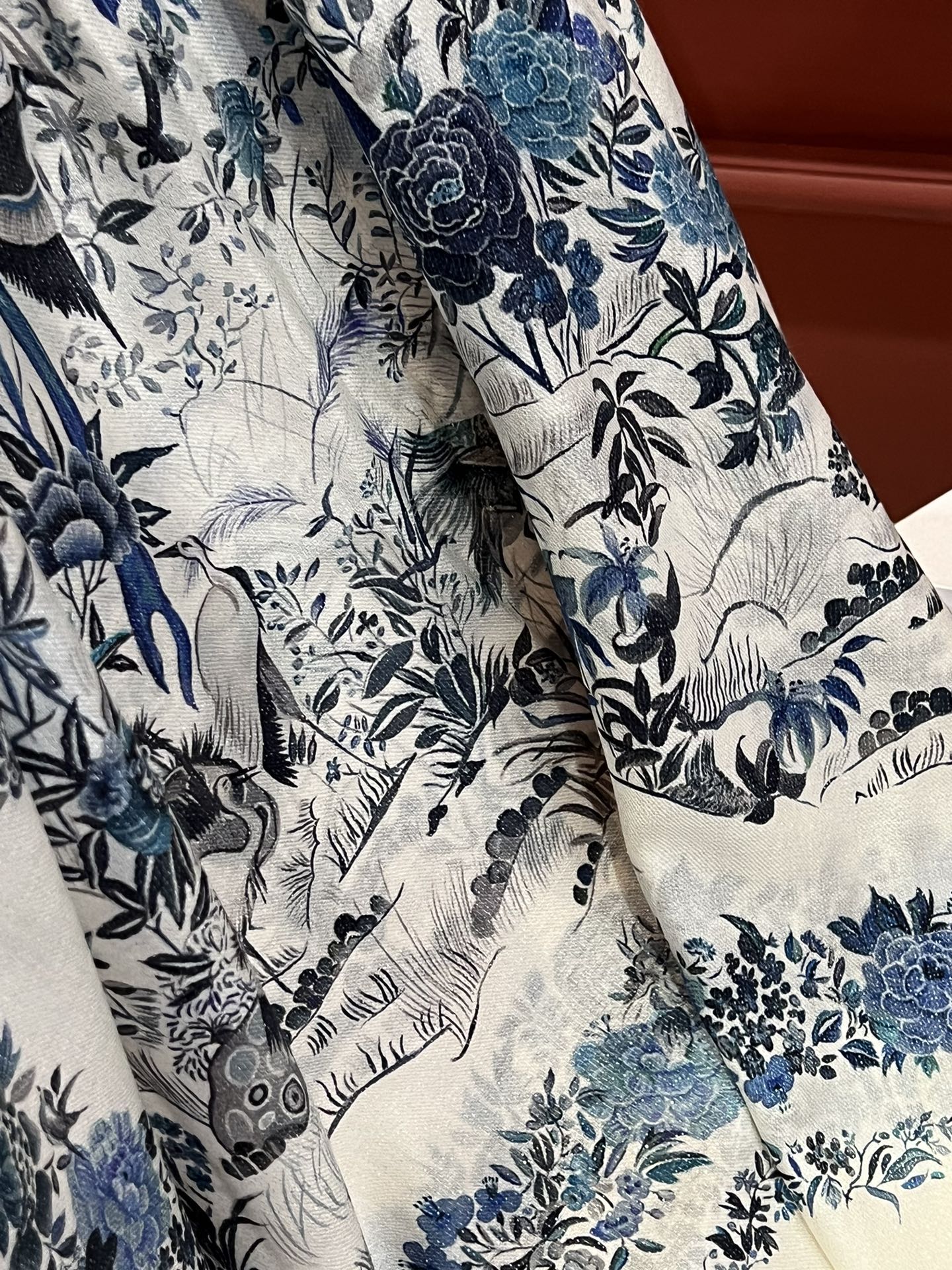 SCARF 200 CM IN WHITE MIX BLUE CASHMERE 413825 mysite