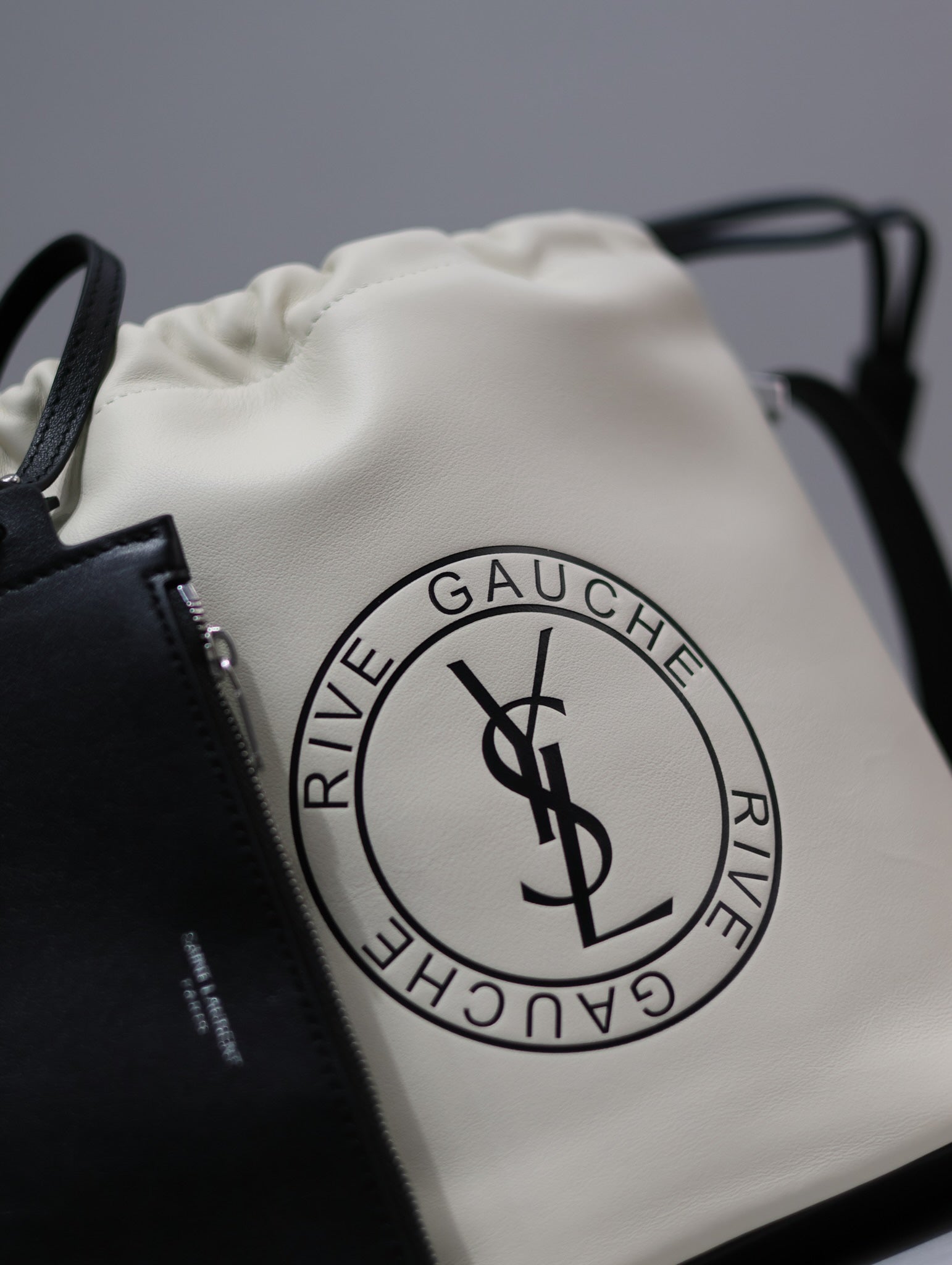 RIVE GAUCHE BUCKET BAG 23 IN WHITE CALFSKIN mysite