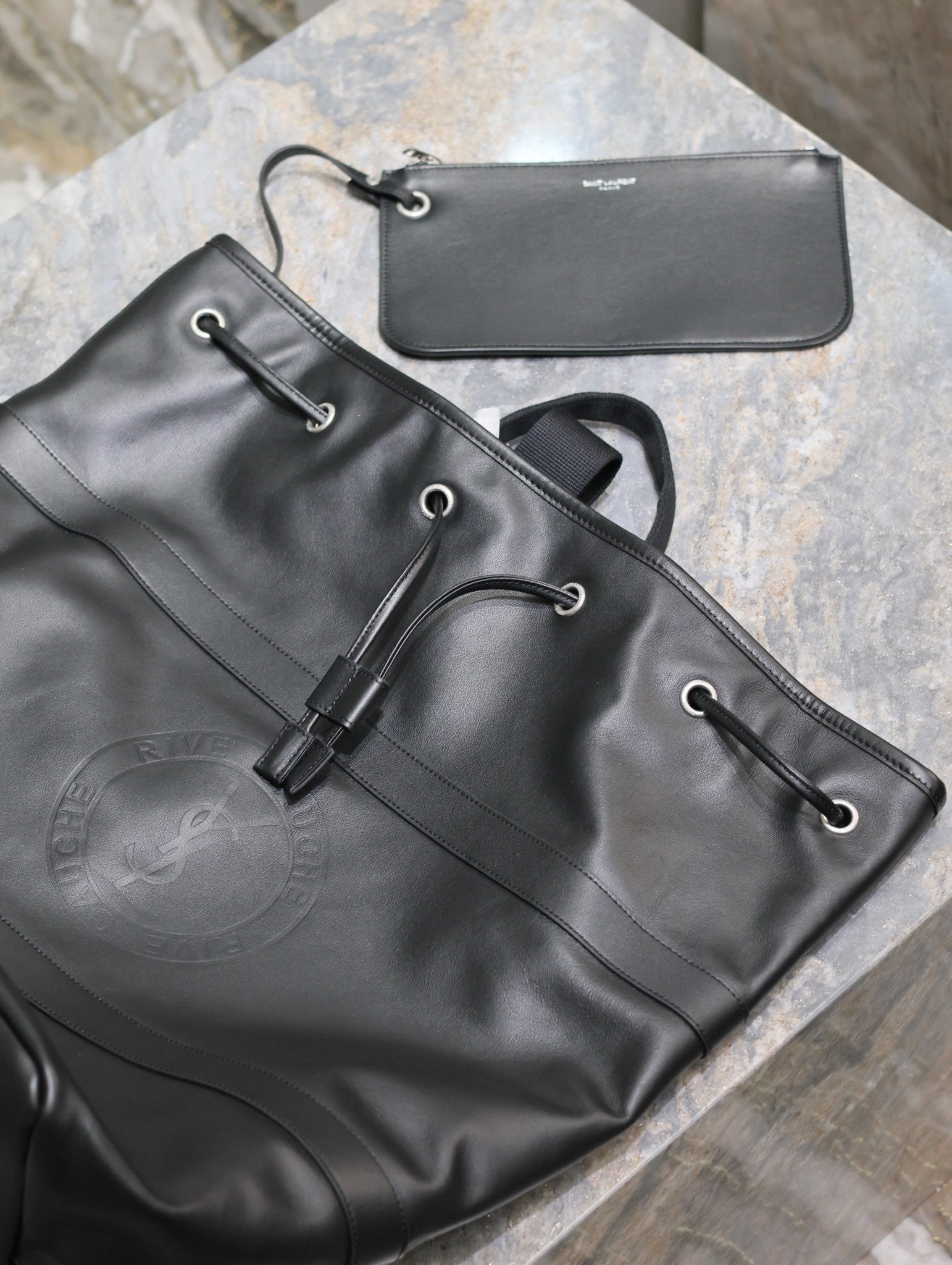 RIVE GAUCHE BACKPACK 49 IN BLACK CALFSKIN mysite