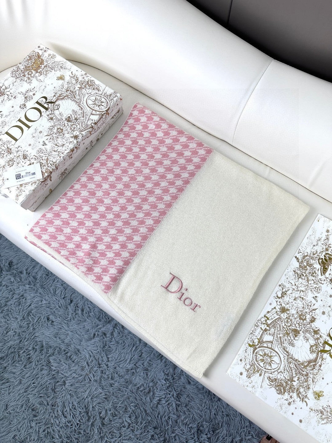 SCARF 190 CM IN BABY PINK MIX BEIGE CARO CASHMERE 388126 mysite