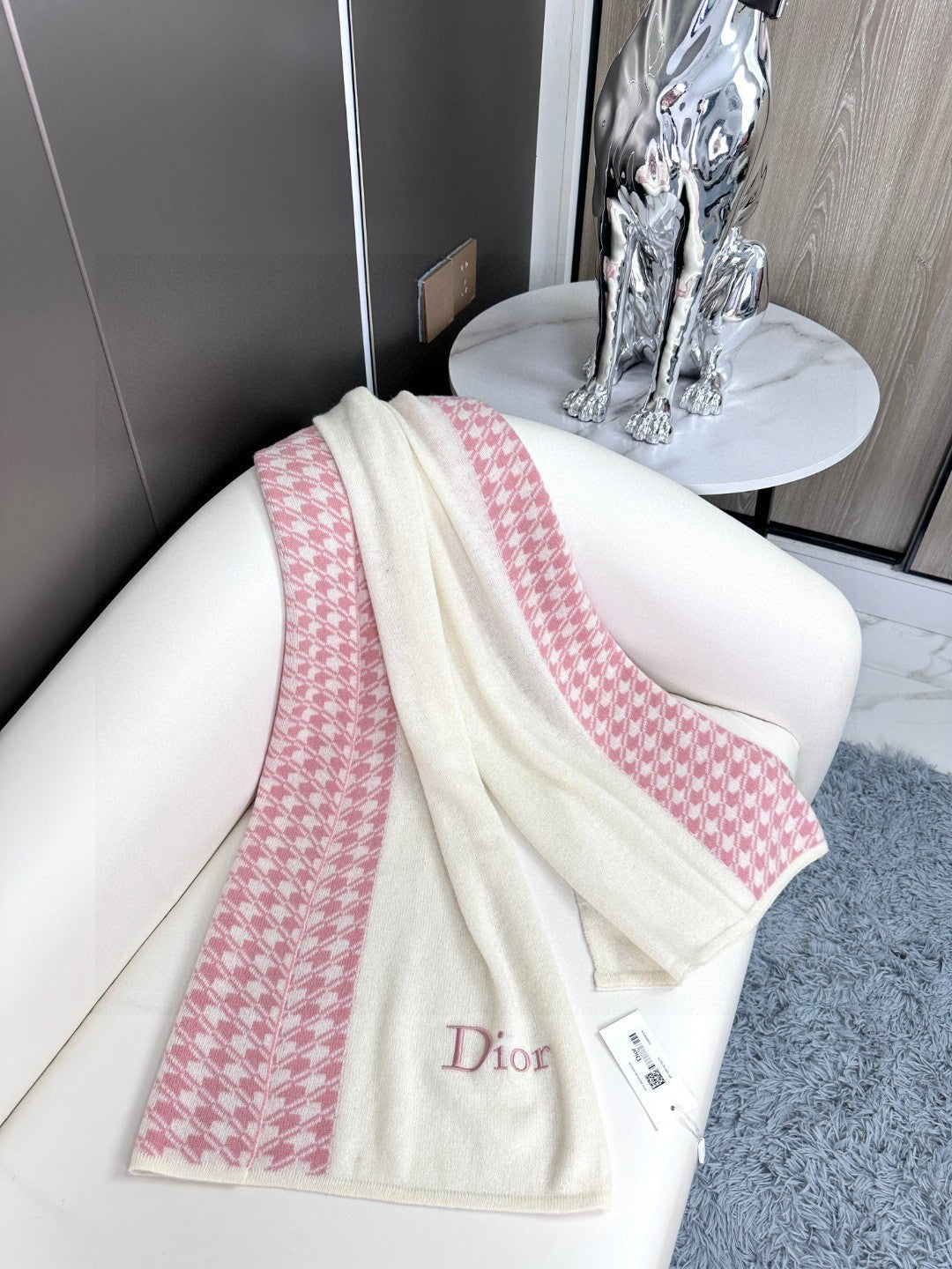 SCARF 190 CM IN BABY PINK MIX BEIGE CARO CASHMERE 388126 mysite