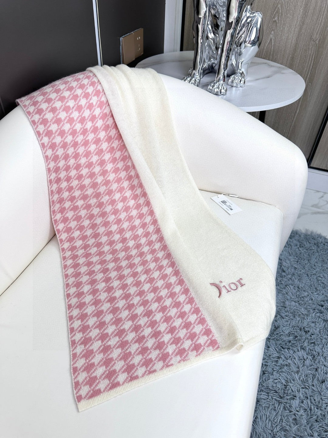 SCARF 190 CM IN BABY PINK MIX BEIGE CARO CASHMERE 388126 mysite