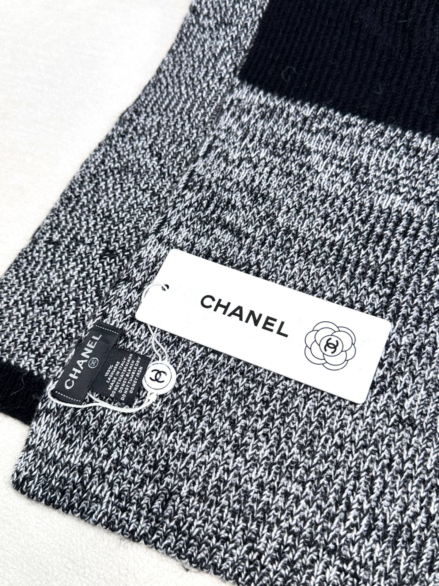 SCARF 180 CM IN SHARK GRAY MIX BLACK CASHMERE 389977 mysite