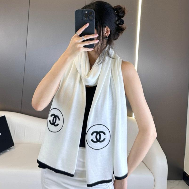 LONG SCARF 200 CM IN WHITE CASHMERE AND SILK 396410 mysite