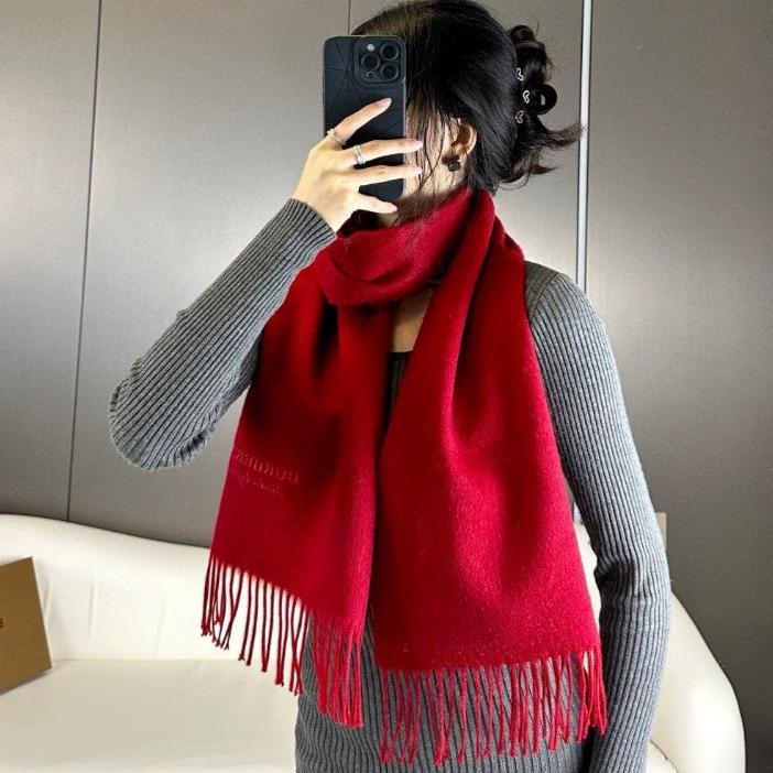 SCARF 180 CM IN CHERRY RED CASHMERE 398420 mysite