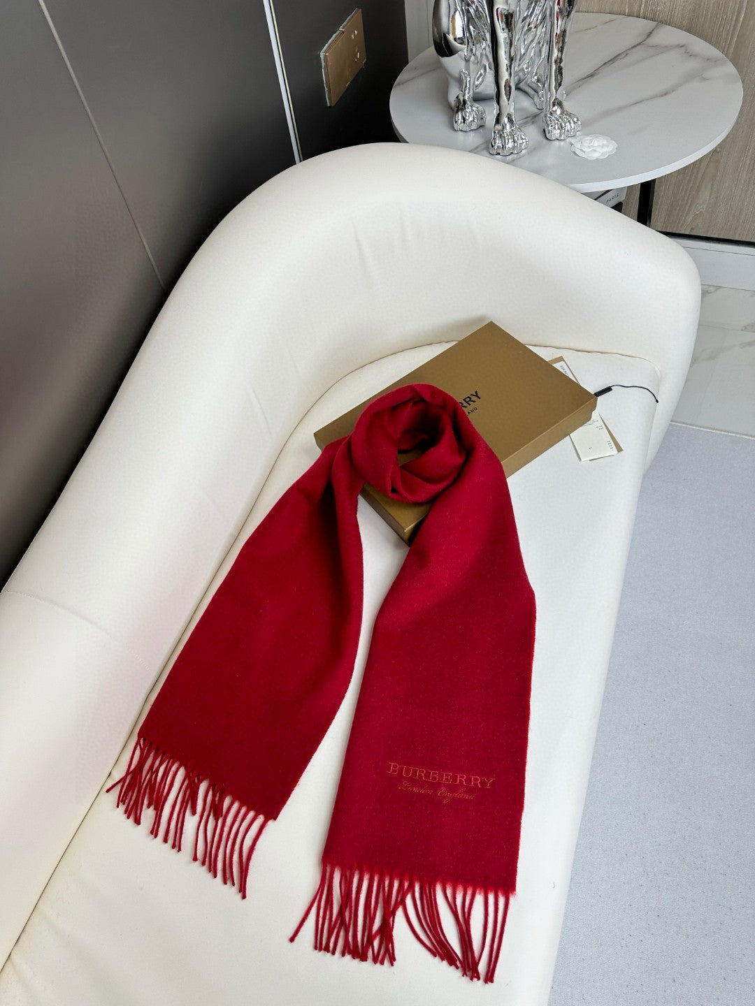 SCARF 180 CM IN CHERRY RED CASHMERE 398420 mysite