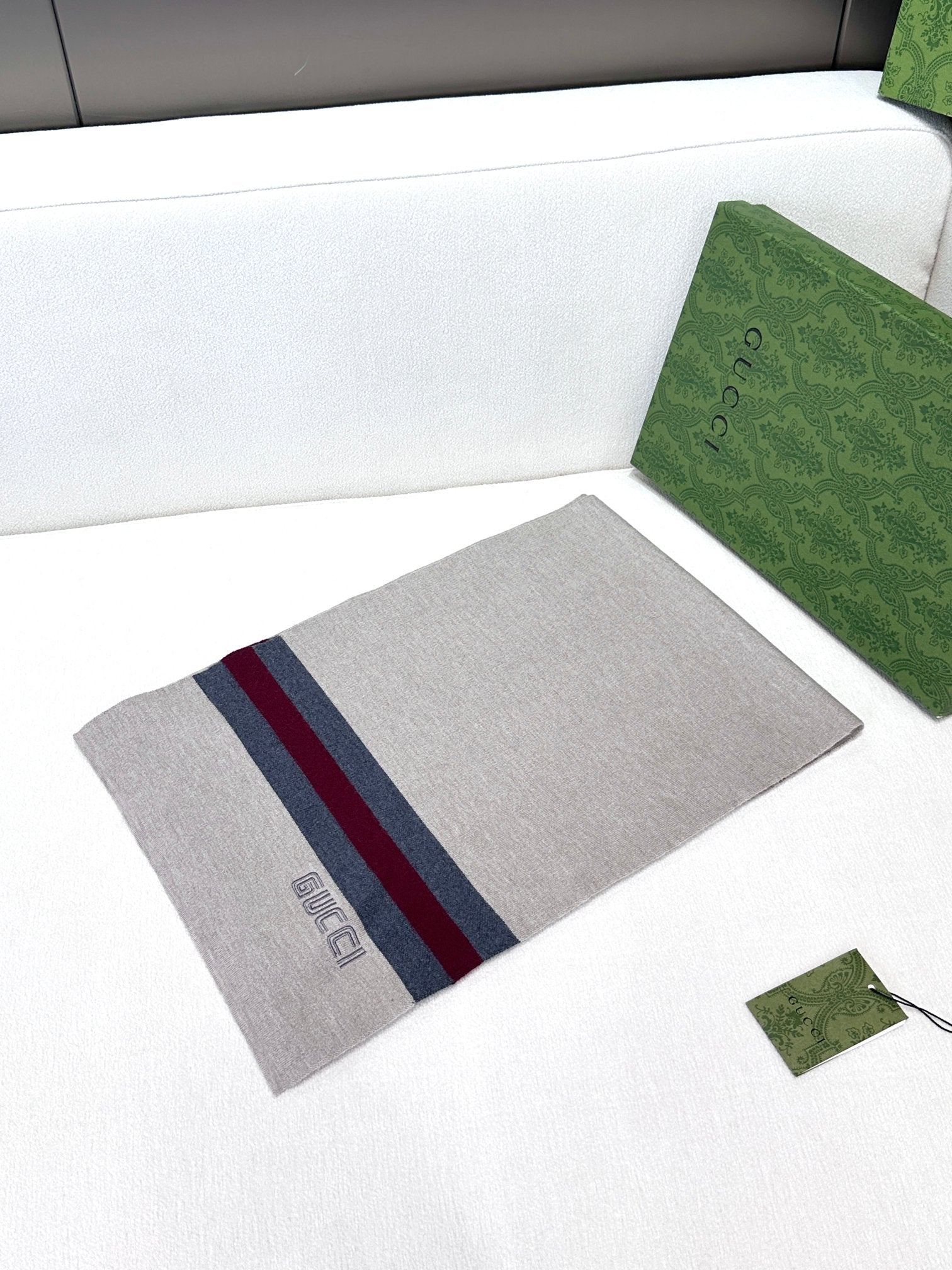 SCARF 180 CM IN HARBOR GRAY CASHMERE 398452 mysite