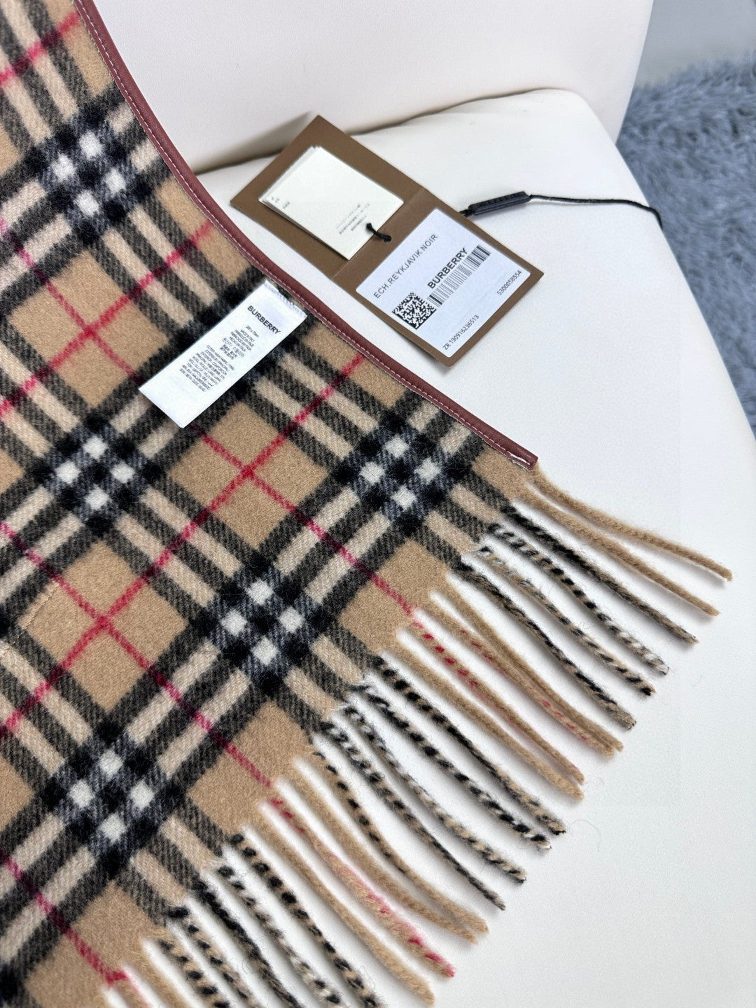 CHECK CAPE IN SAND BROWN WOOL 410154 mysite