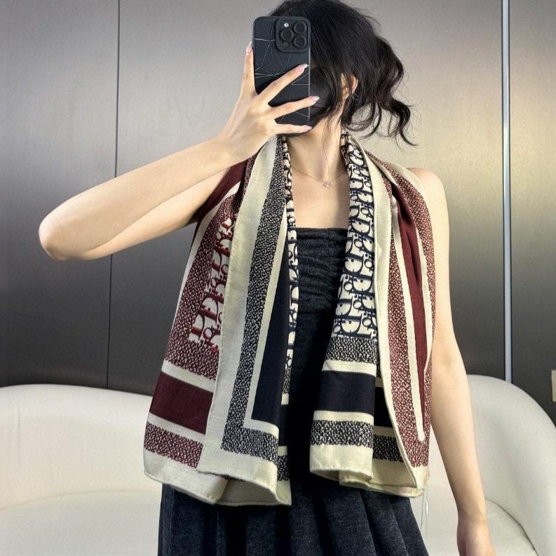 MONOGRAM SQUARE SCARF 140 CM IN COLORFUL CASHMERE AND SILK 413741 mysite