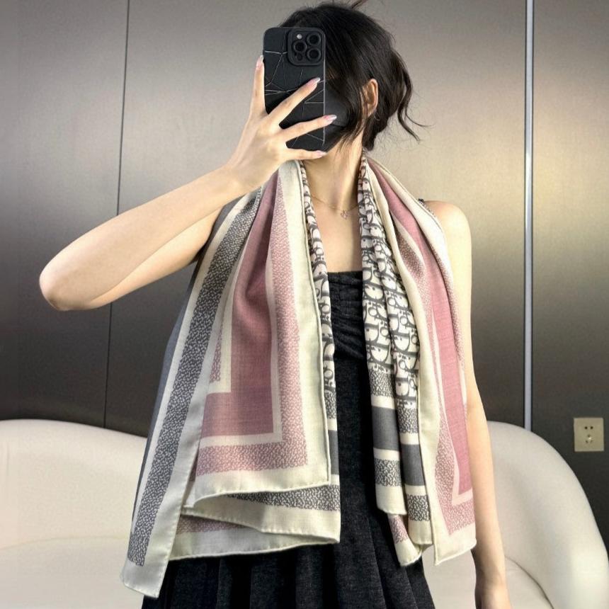 MONOGRAM SQUARE SCARF 140 CM IN COLORFUL CASHMERE AND SILK 413743 mysite