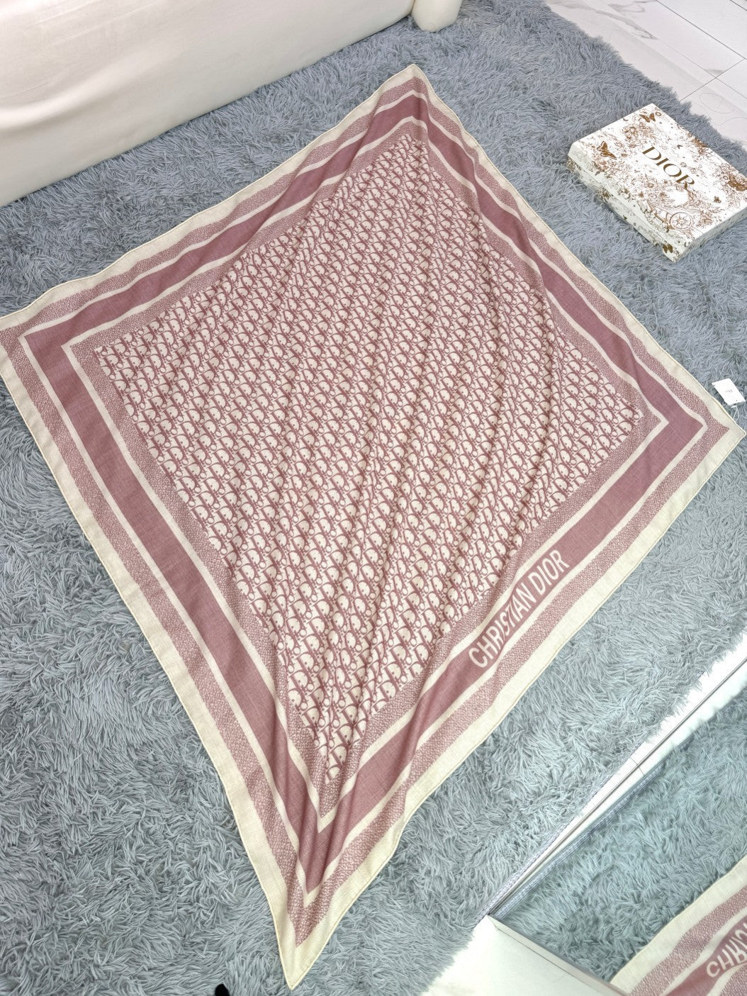 MONOGRAM SQUARE SCARF 140 CM IN COLORFUL CASHMERE AND SILK 413743 mysite