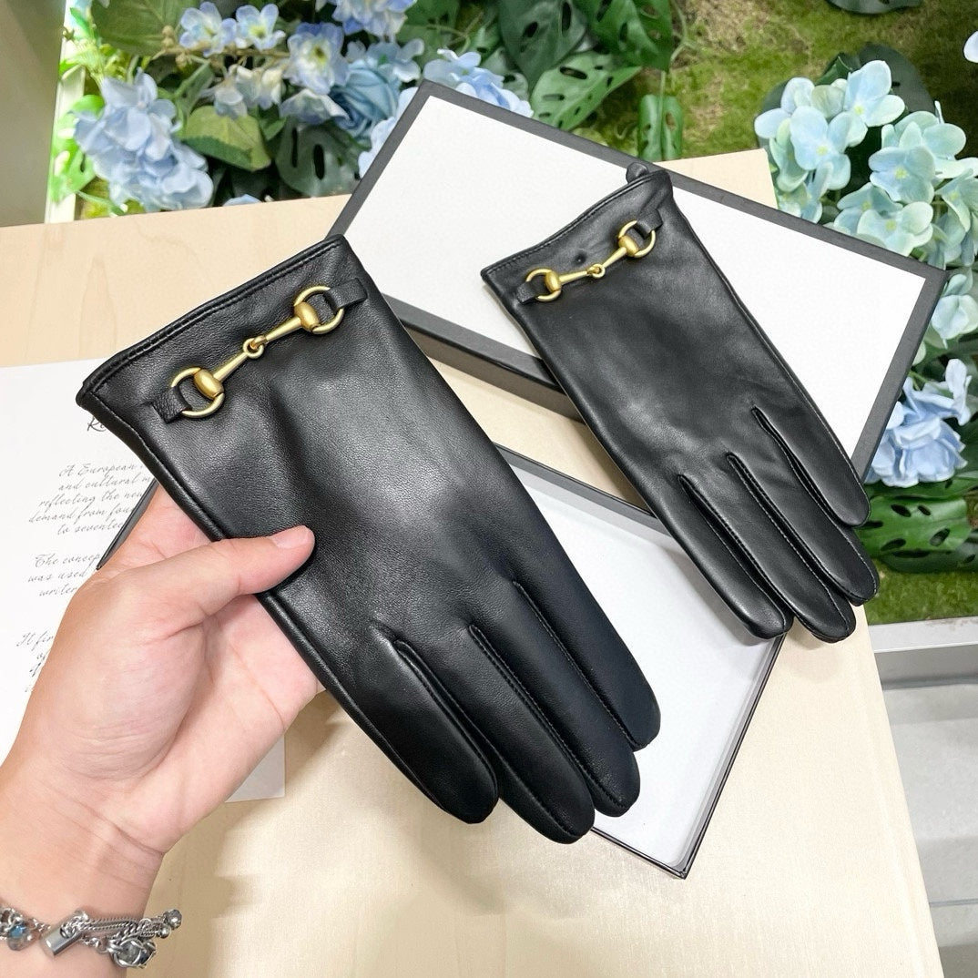 HORSEBIT GLOVES IN BLACK SHEEPSKIN AND CASHMERE LINING 465774 mysite