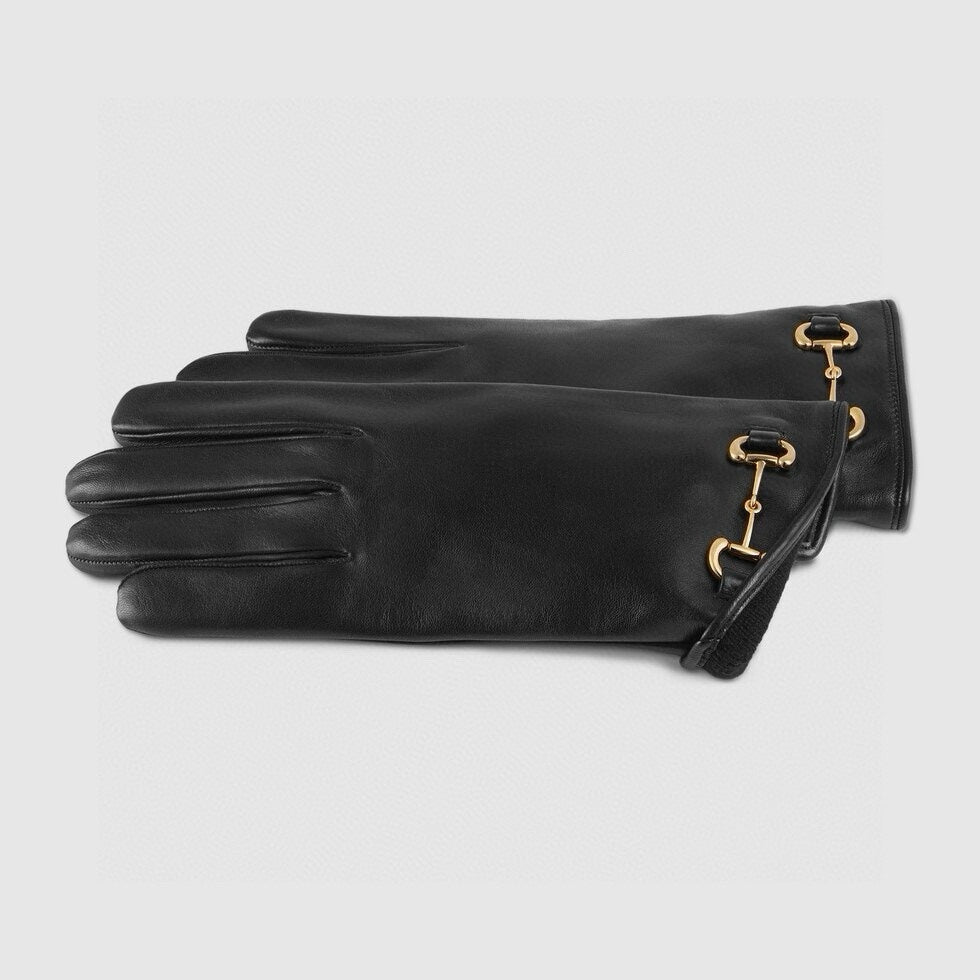 HORSEBIT GLOVES IN BLACK SHEEPSKIN AND CASHMERE LINING 465774 mysite