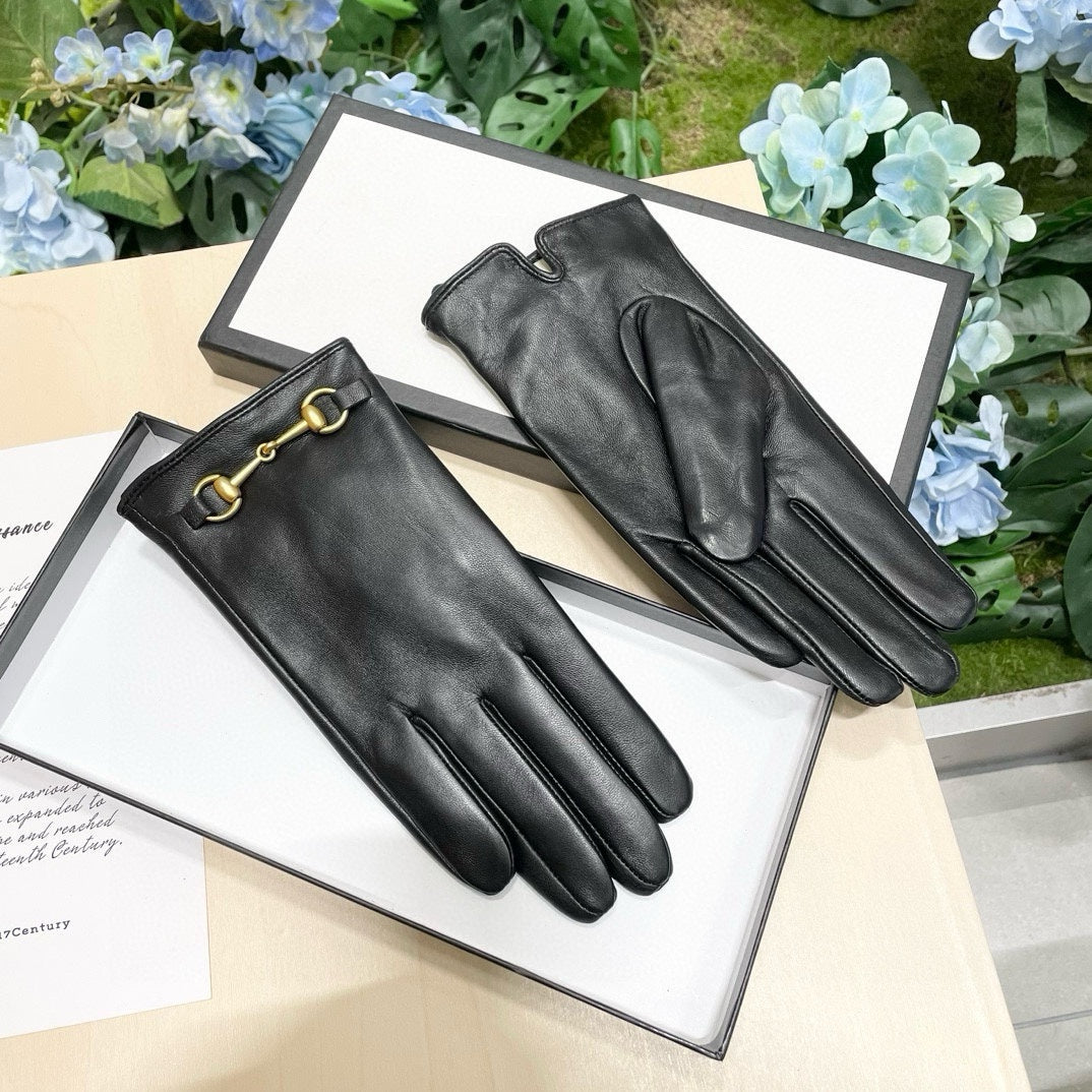 HORSEBIT GLOVES IN BLACK SHEEPSKIN AND CASHMERE LINING 465774 mysite