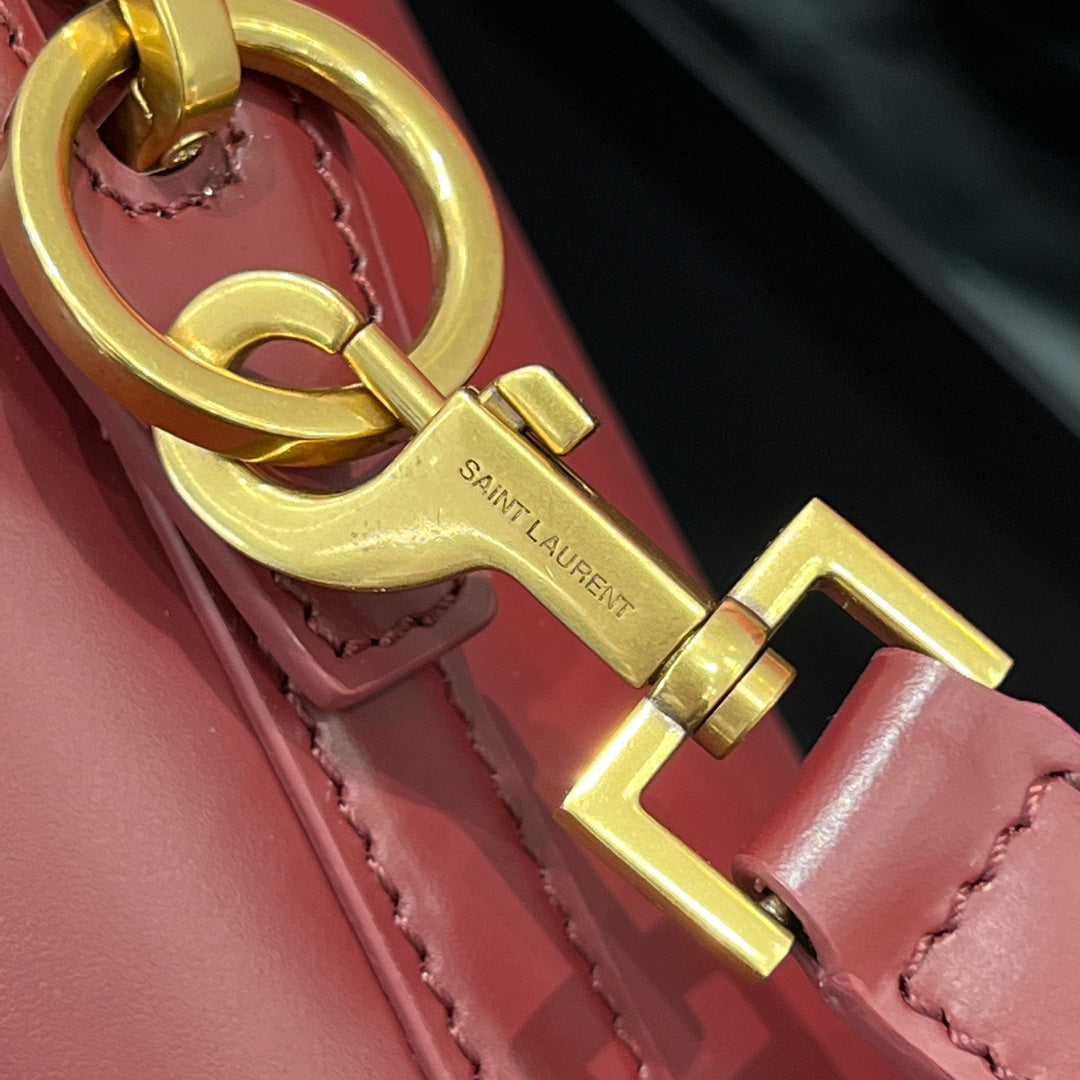 Le 37 Bucket Bag 20cm Red Gold Cowhide mysite