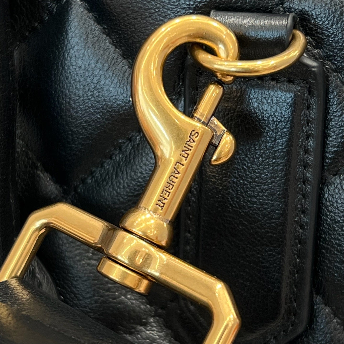 YSL bag 59cm Black Gold Calfskin mysite