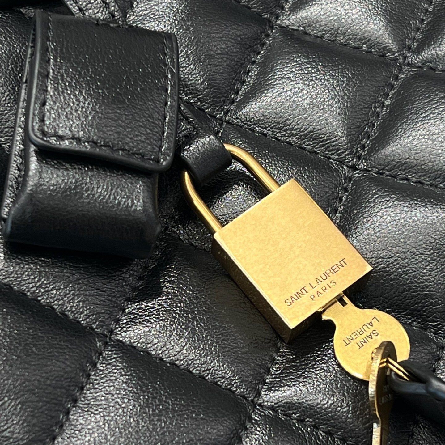 YSL bag 59cm Black Gold Calfskin mysite