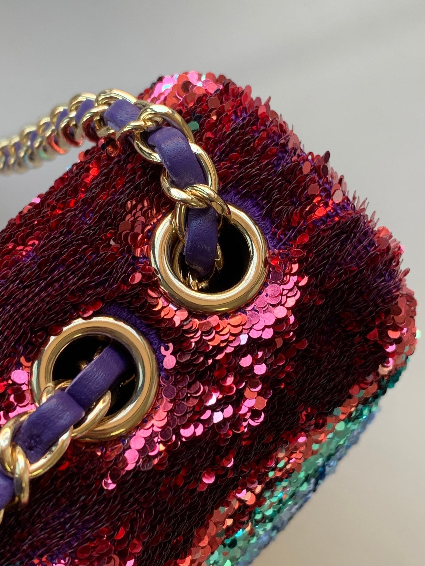 Flap Bag Mini 21cm Multicolor Sequin mysite