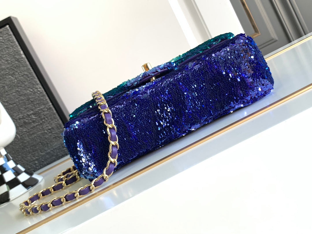 Flap Bag Mini 21cm Multicolor Sequin mysite