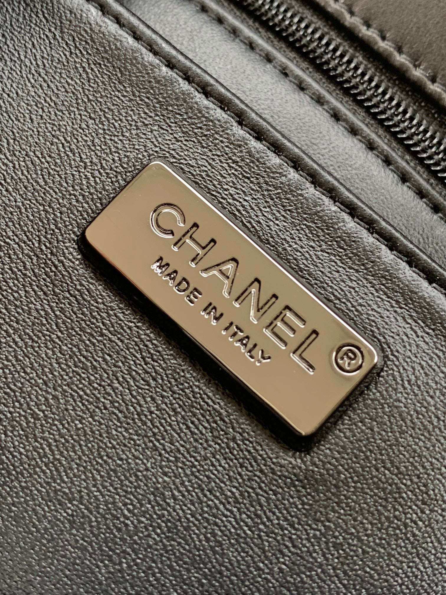 CC 24a Flap Bag 20cm Sequin Satin Black Hardware mysite