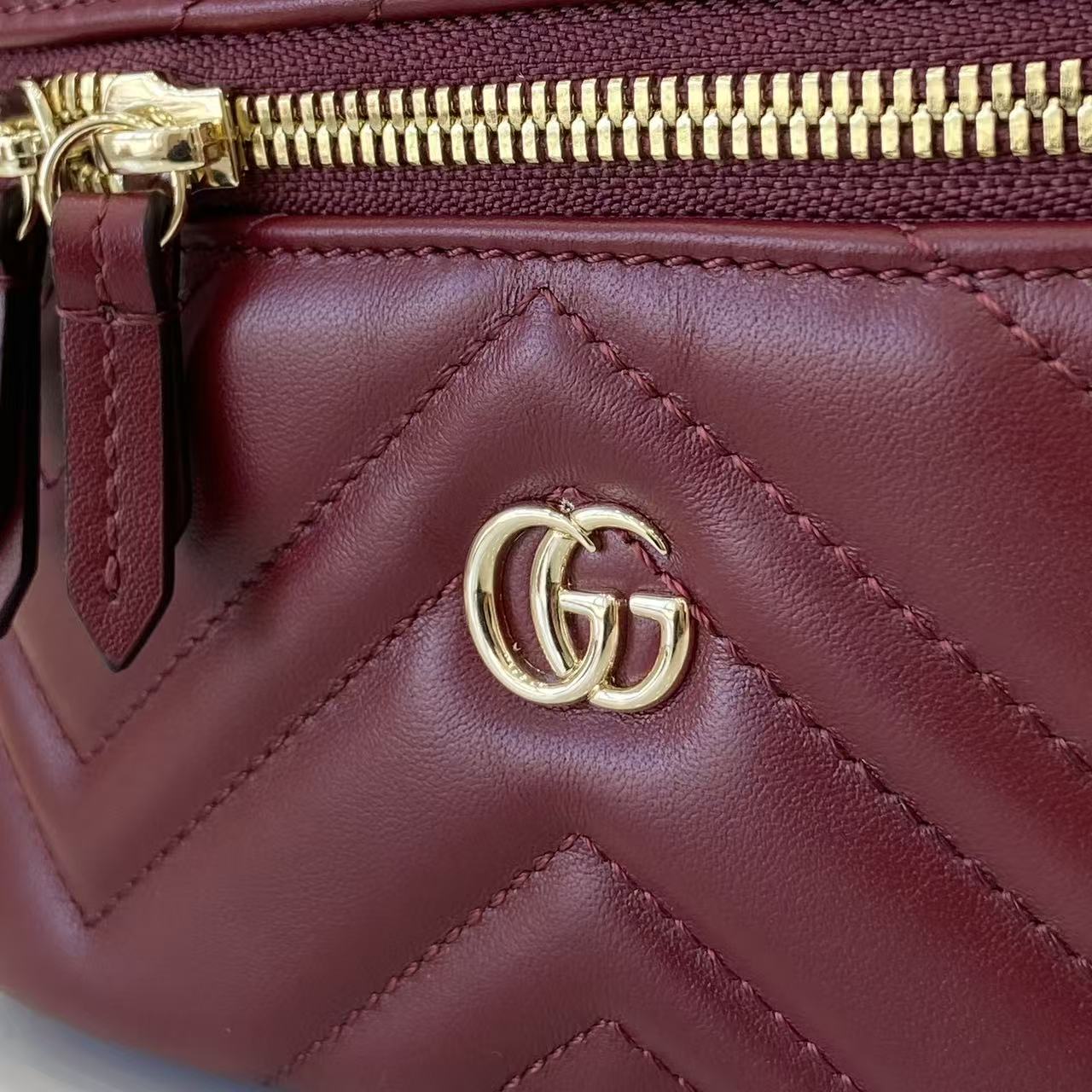 Gucci 25 Marmont Vanity Bag Rosso Ancora Red Cowhide 294900 mysite