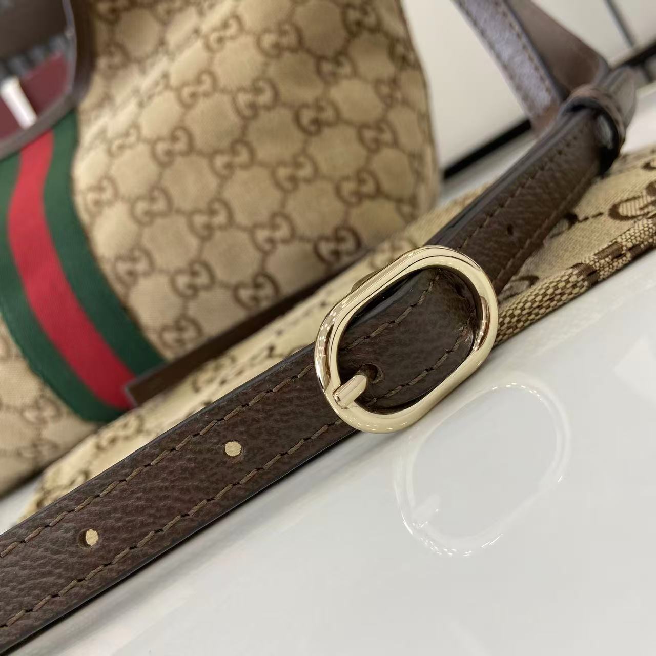 Gucci 25 Giglio 25cm Bag Beige Canvas Leather 292388 mysite