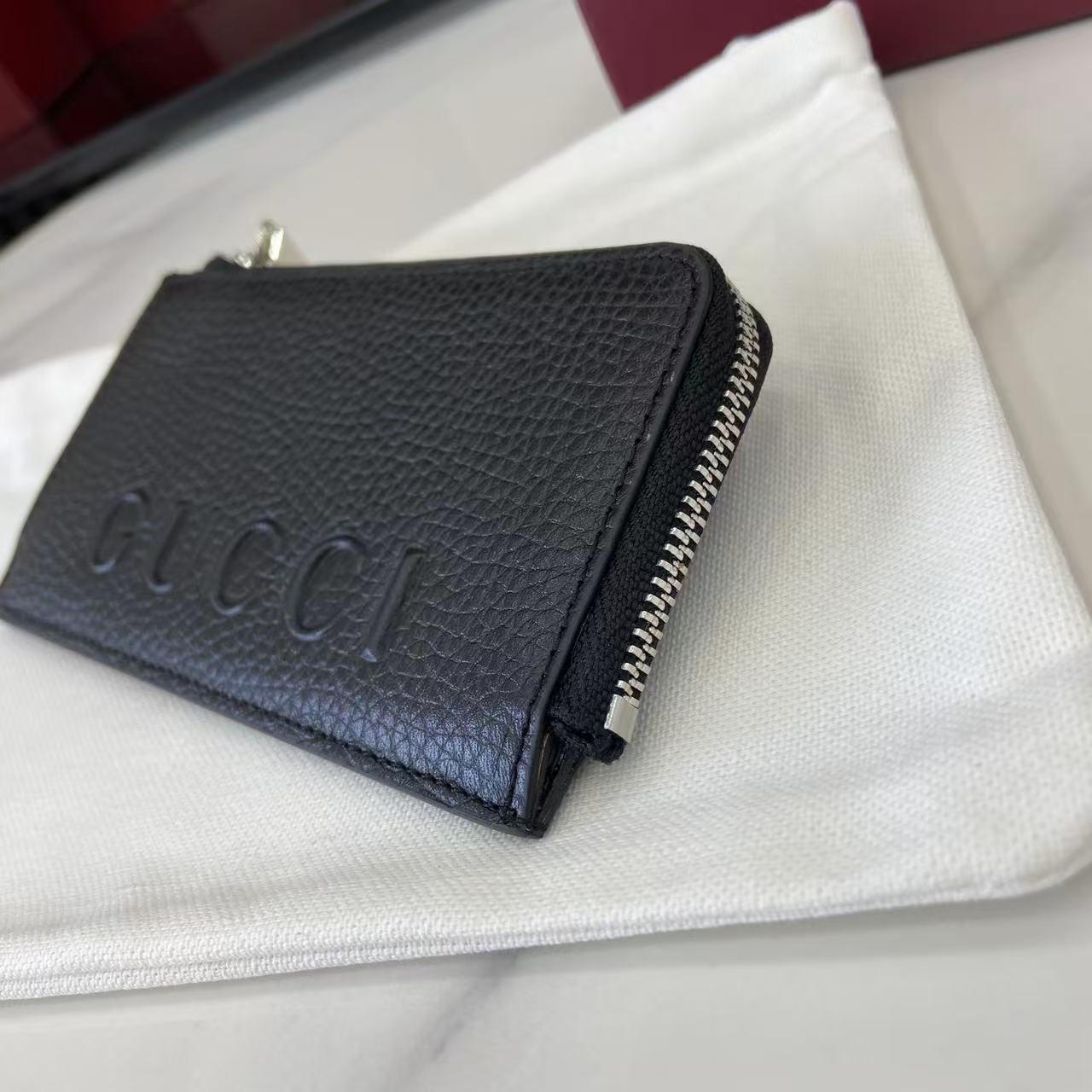 Gucci 25 Wallet 13.5cm Black Grained Cowhide 290505 mysite