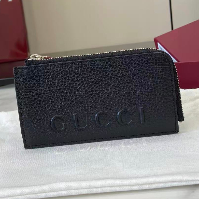 Gucci 25 Wallet 13.5cm Black Grained Cowhide 290505 mysite