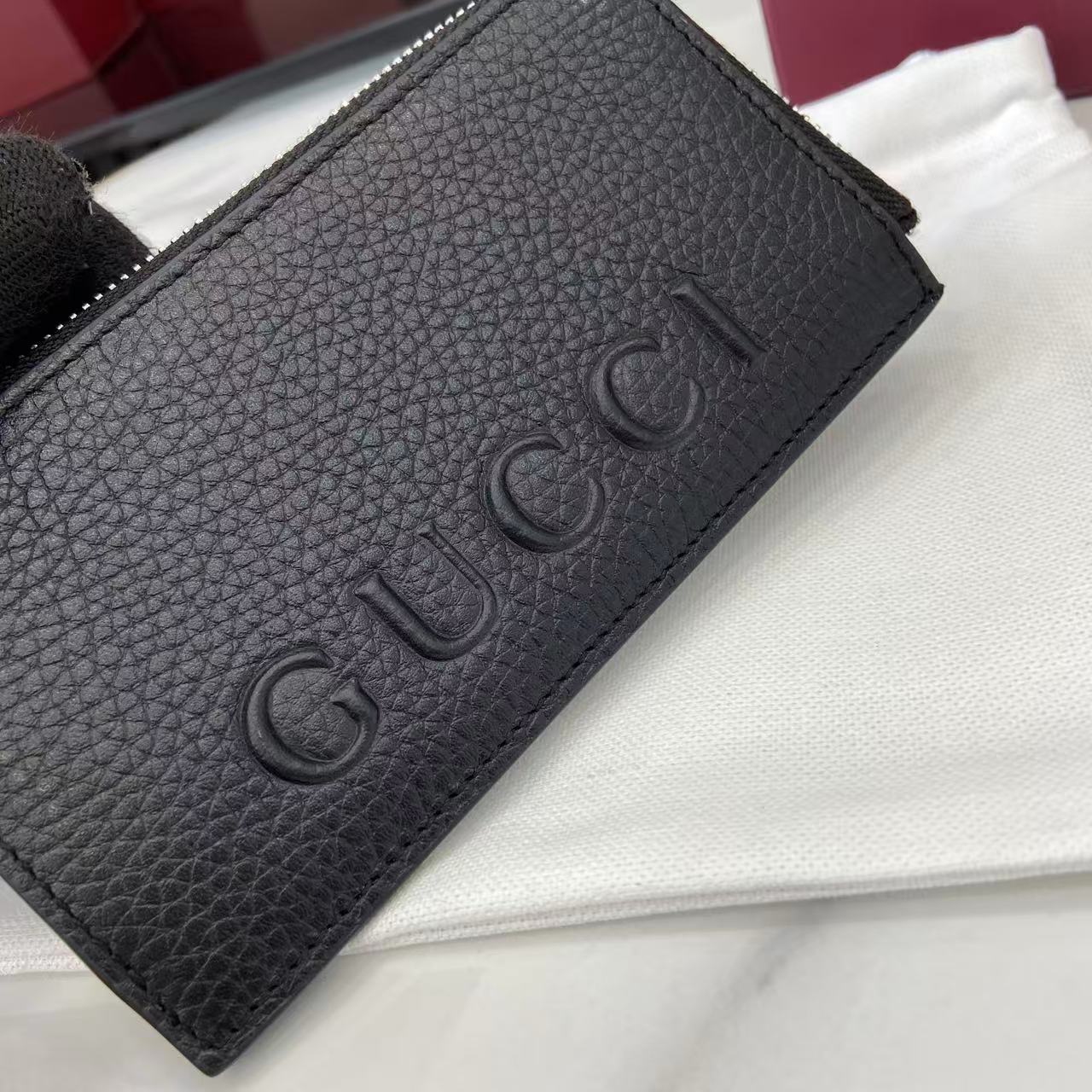 Gucci 25 Wallet 13.5cm Black Grained Cowhide 290505 mysite