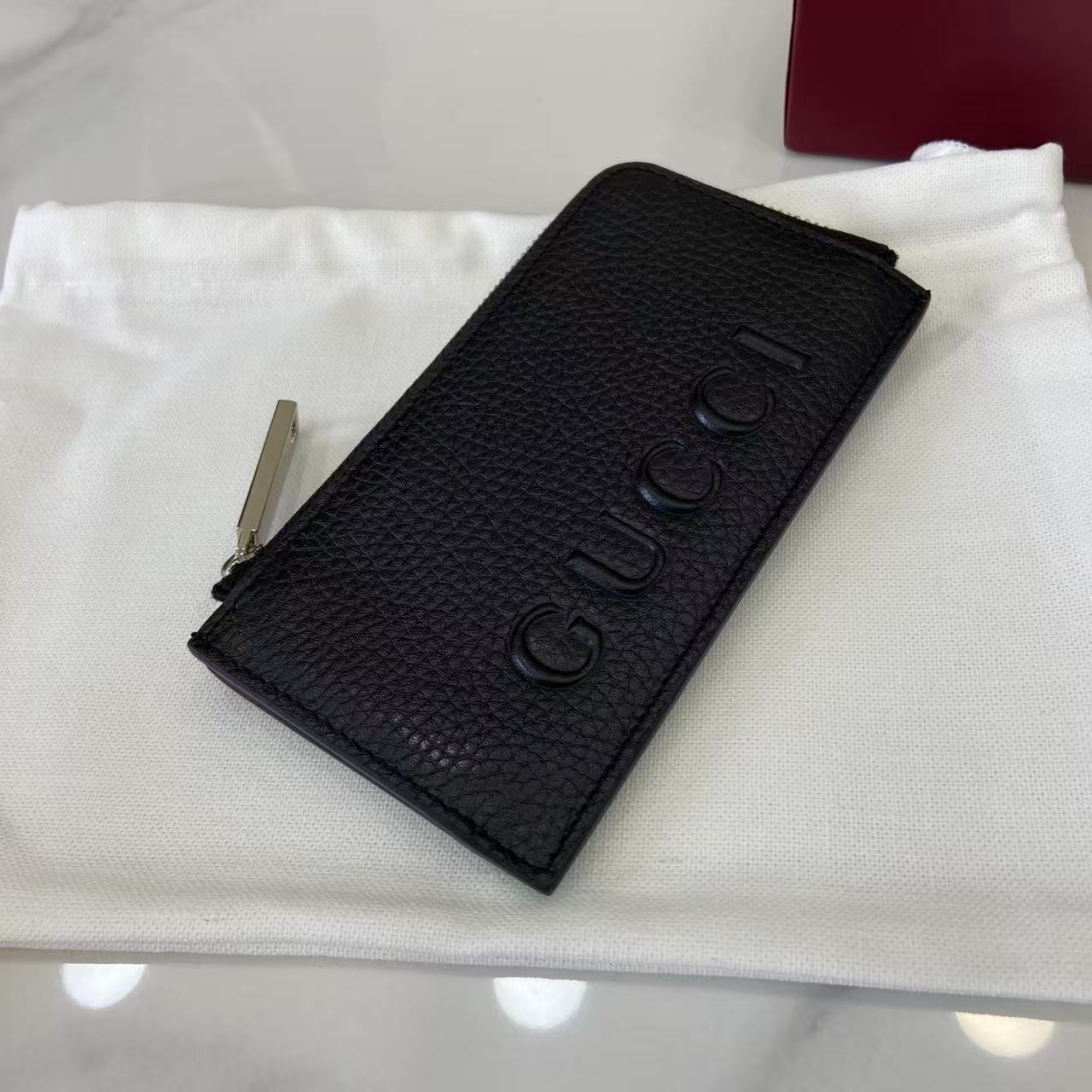 Gucci 25 Wallet 13.5cm Black Grained Cowhide 290505 mysite