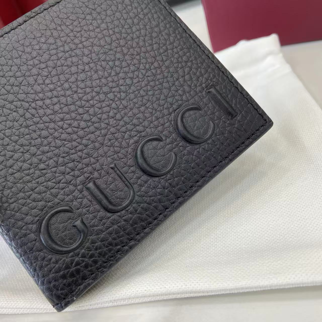 Gucci 25 Wallet 11cm Black Grained Cowhide 290506 mysite