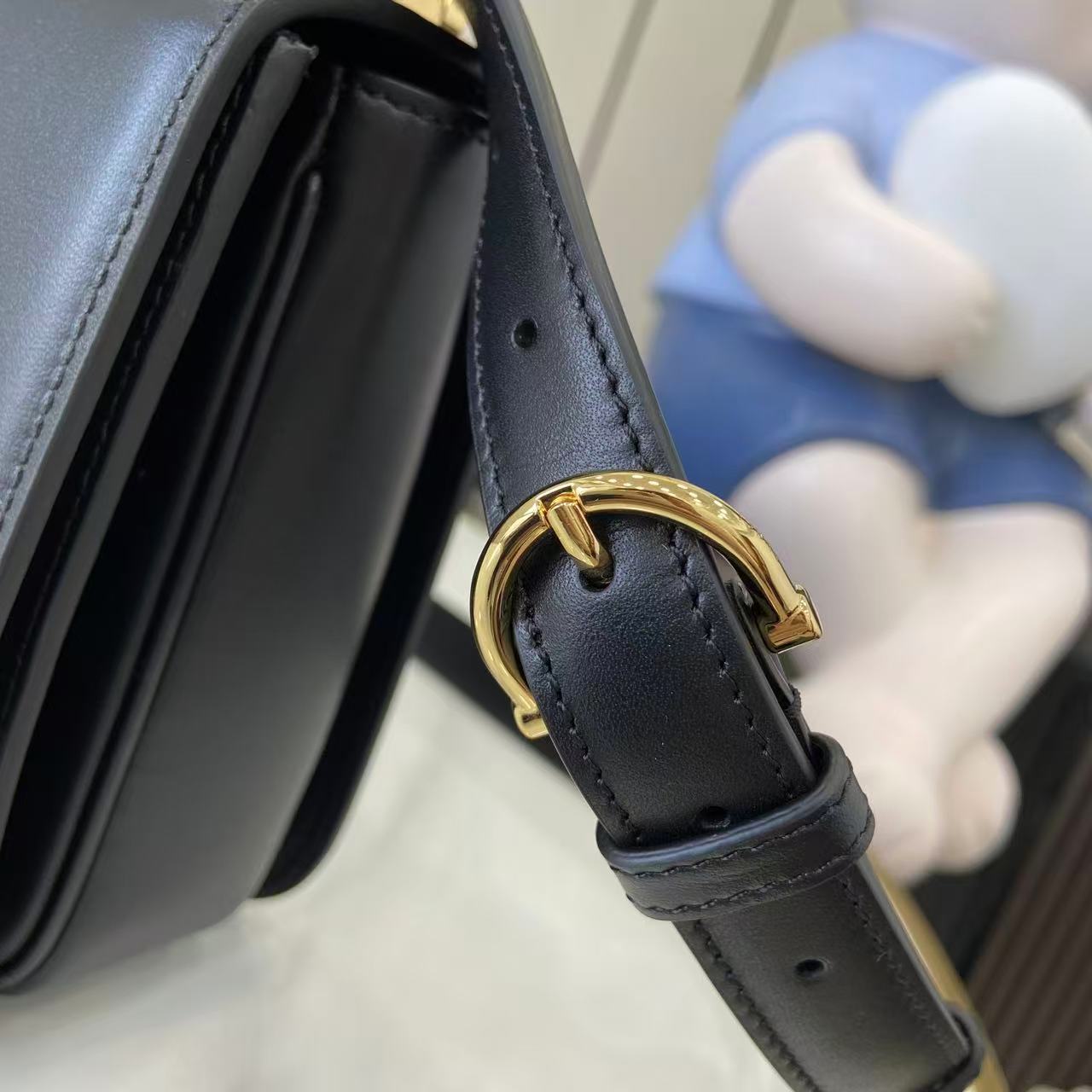 Gucci 25 Siena Bag 22.5cm  Black Gold Leather 292363 mysite