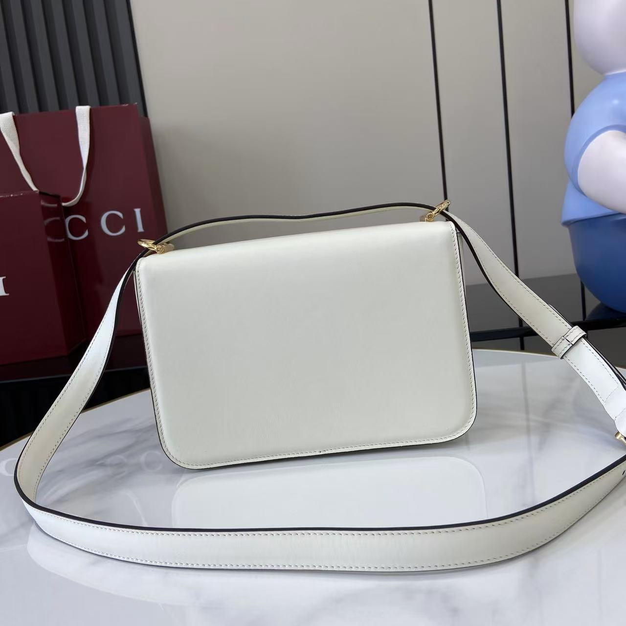 Gucci 25 Siena Bag 22.5cm White Gold Leather 292364 mysite