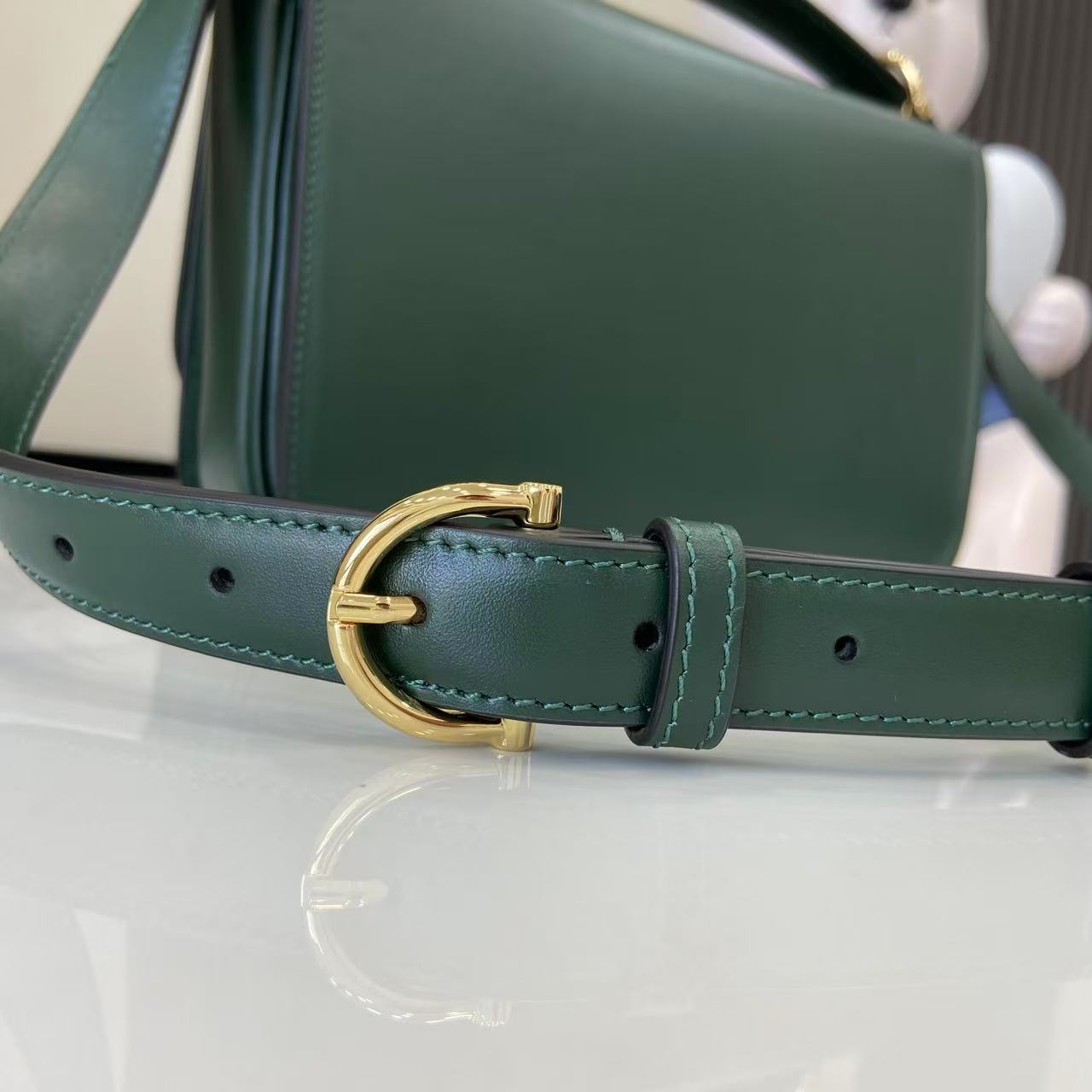 Gucci 25 Siena Bag 22.5cm  Green Gold Leather 292365 mysite