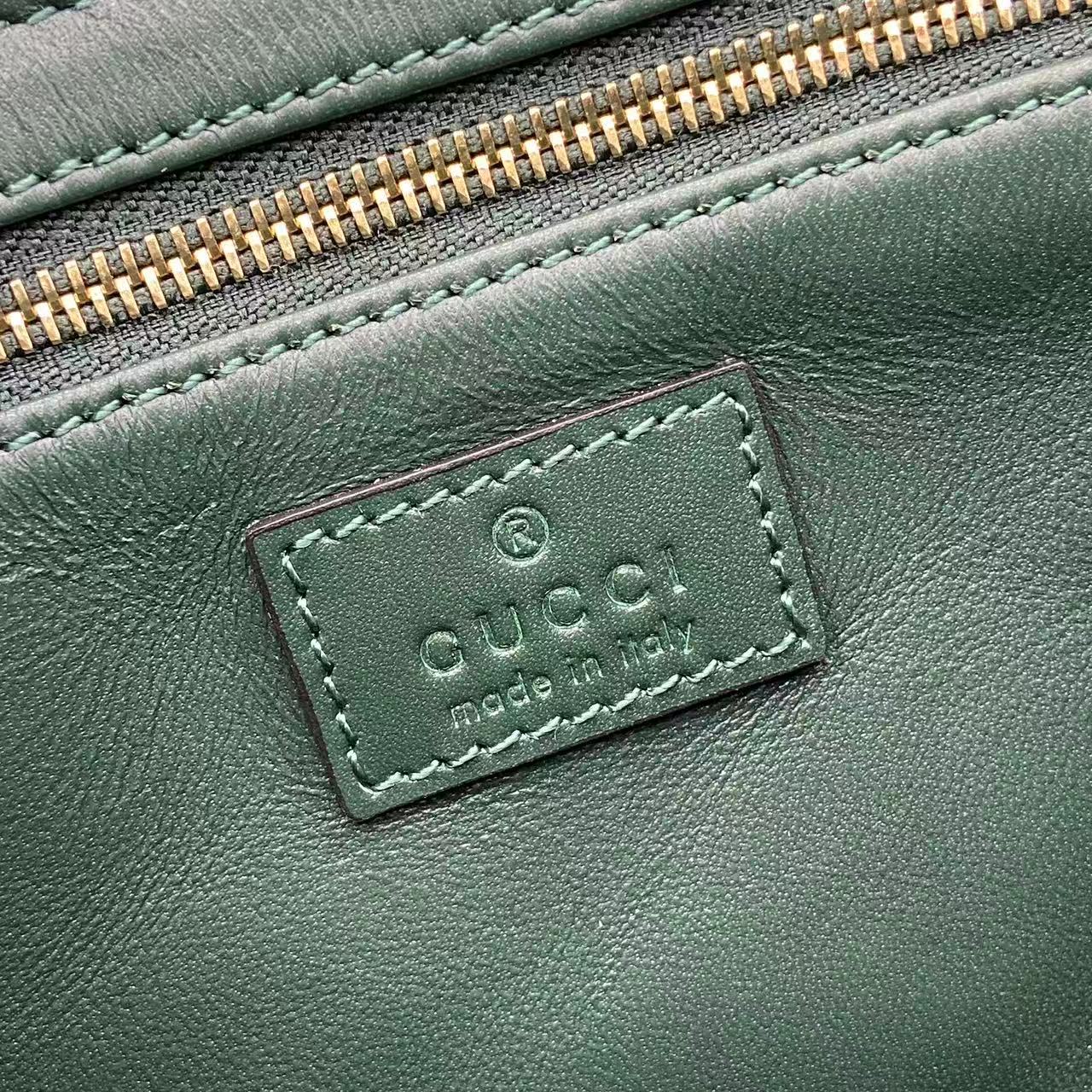 Gucci 25 Siena Bag 22.5cm  Green Gold Leather 292365 mysite