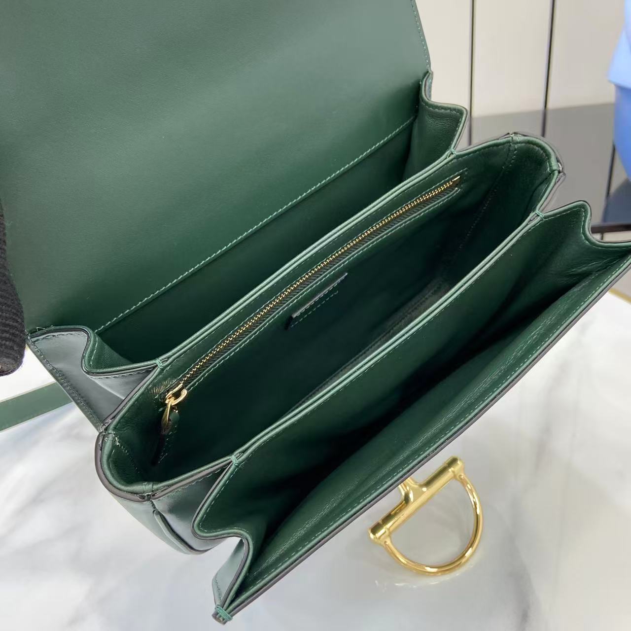 Gucci 25 Siena Bag 22.5cm  Green Gold Leather 292365 mysite