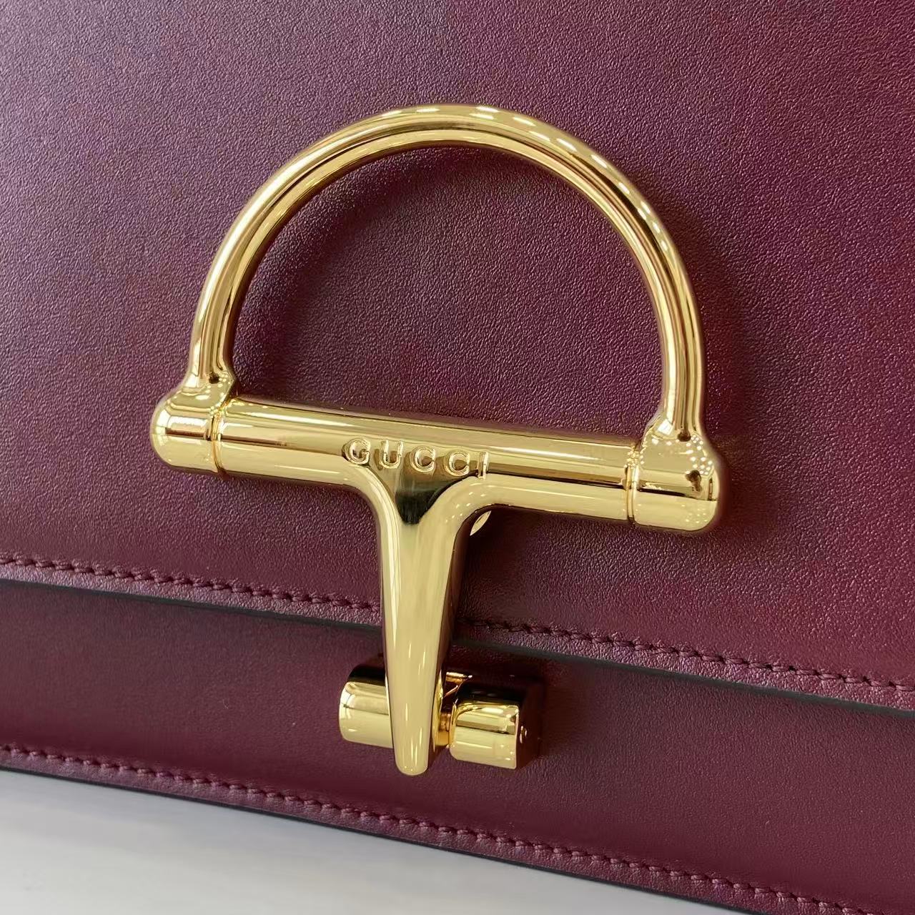 Gucci 25 Siena Bag Anchor Red Gold Leather 292366 mysite