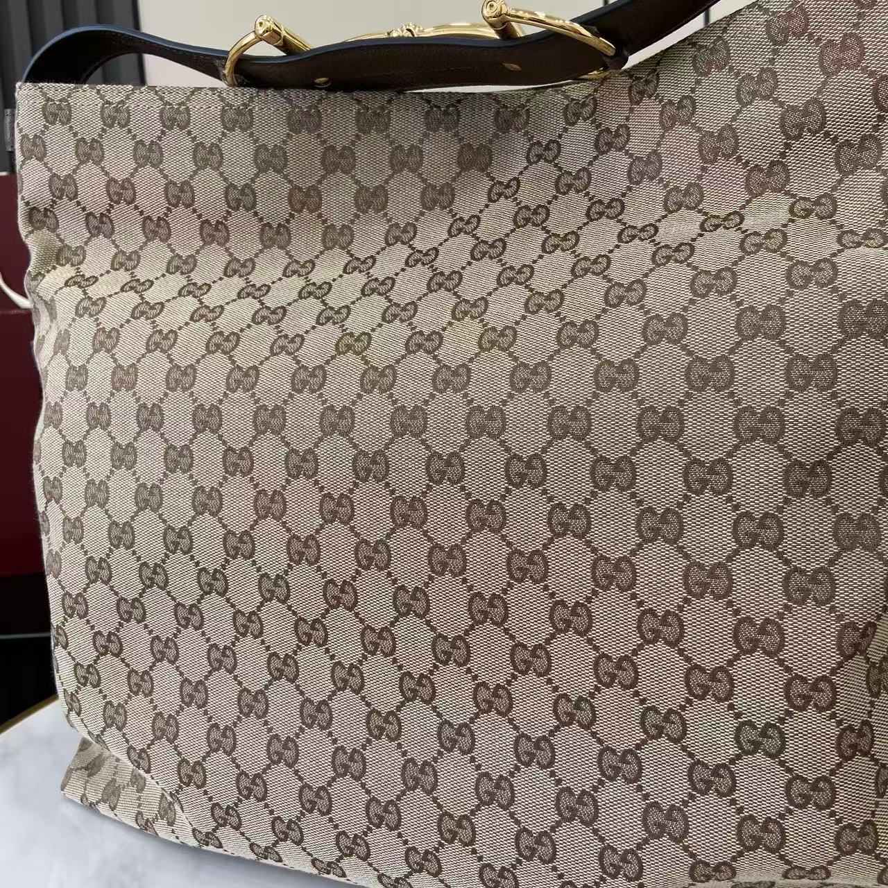 Gucci 25 Beatrix 40cm Handbag Beige mix Dark Brown Canvas Leather 292317 mysite