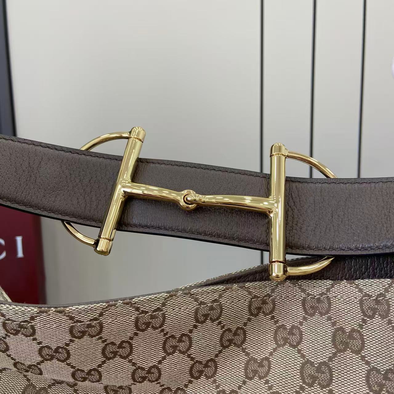 Gucci 25 Beatrix 40cm Handbag Beige mix Dark Brown Canvas Leather 292317 mysite