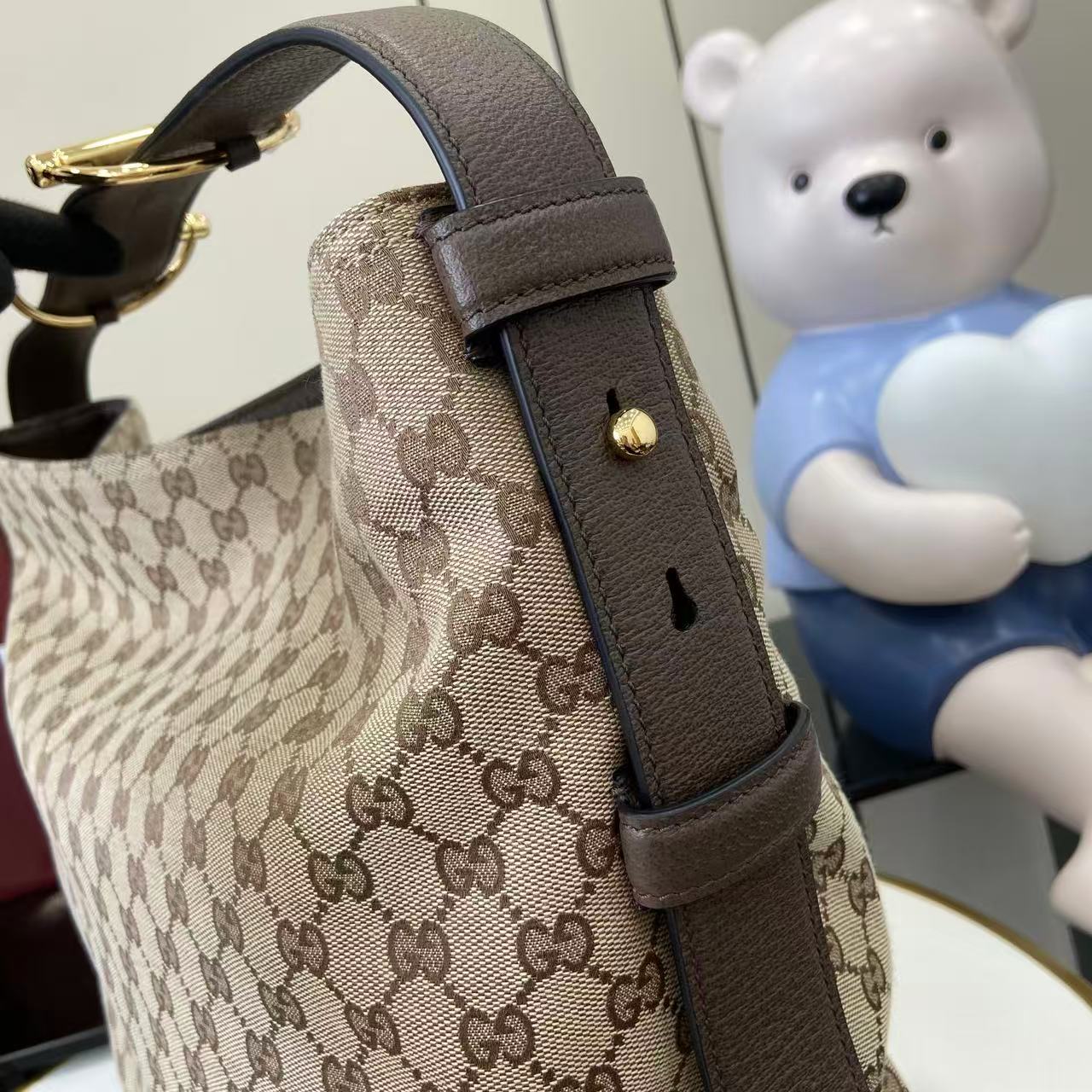 Gucci 25 Beatrix 40cm Handbag Beige mix Dark Brown Canvas Leather 292317 mysite