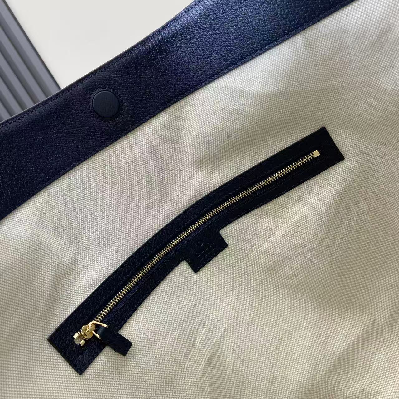 Gucci 25 Beatrix 40cm Handbag Navy Blue Denim Leather 292318 mysite