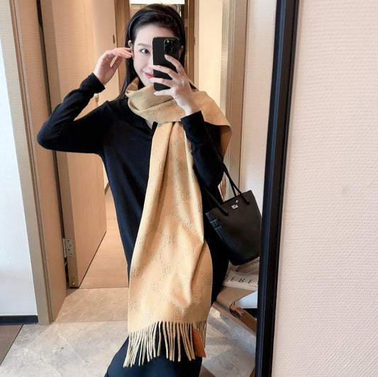 SCARF IN PEANUT BROWN CASHMERE 405595 mysite